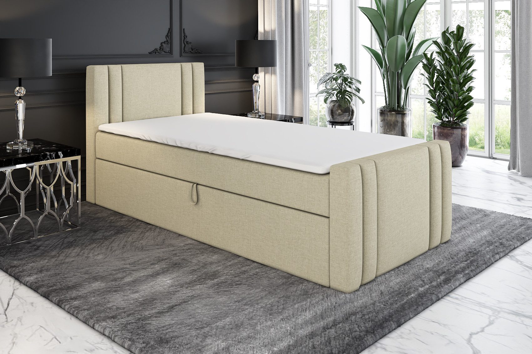 A&J MöbelLand GmbH Boxspringbett Einzelbett KLAUS günstig online kaufen