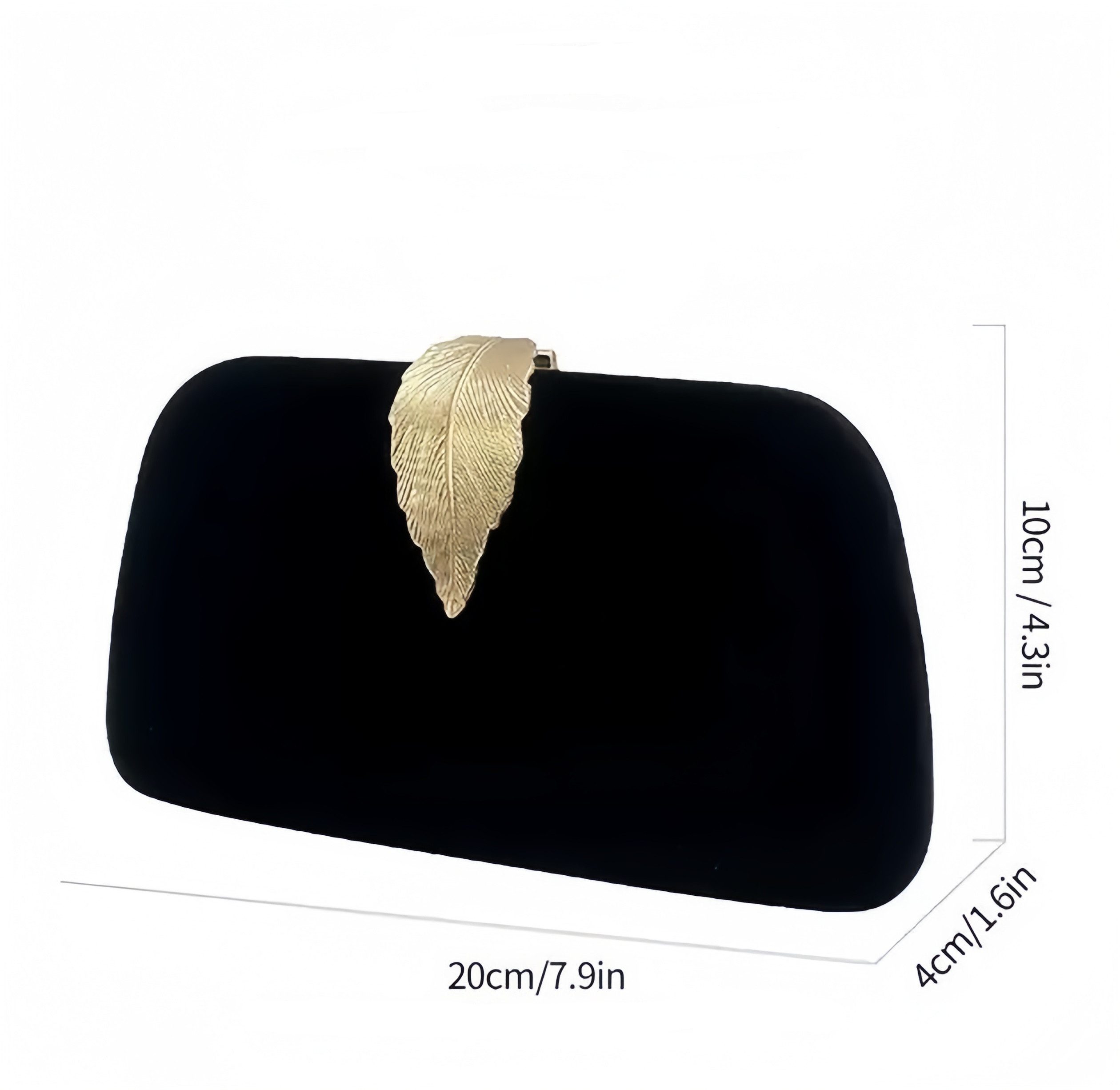 FOUORTUNATE-BEE Abendtasche Damen Abendtasche aus Velours mit Kette – Elegant & Modern, Clutch & Umhängetasche für Abend, Party und festliche Anlässe