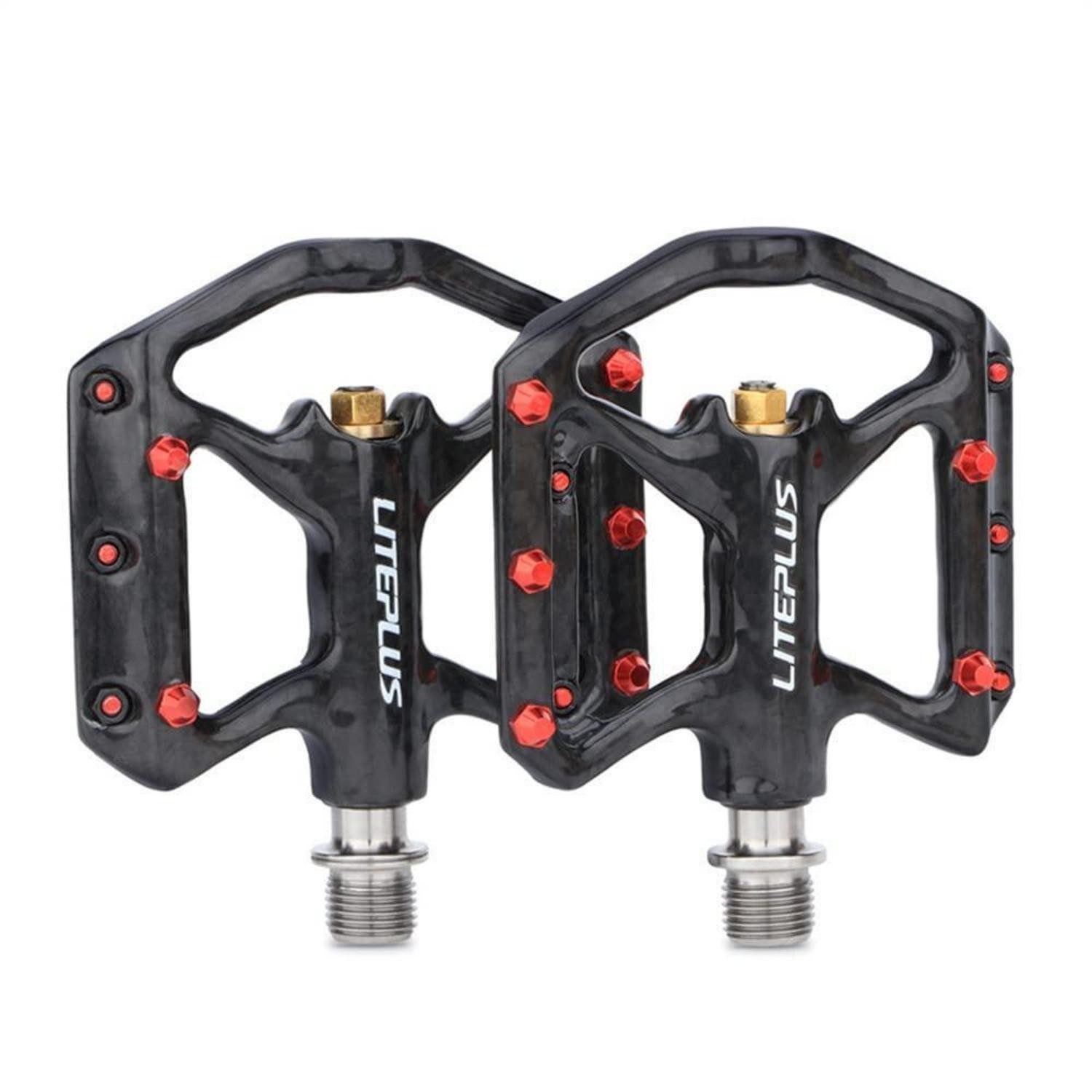 LuxusKollektion Plattformpedale Fahrrad-Pedal Karbon Titan Ultraleicht