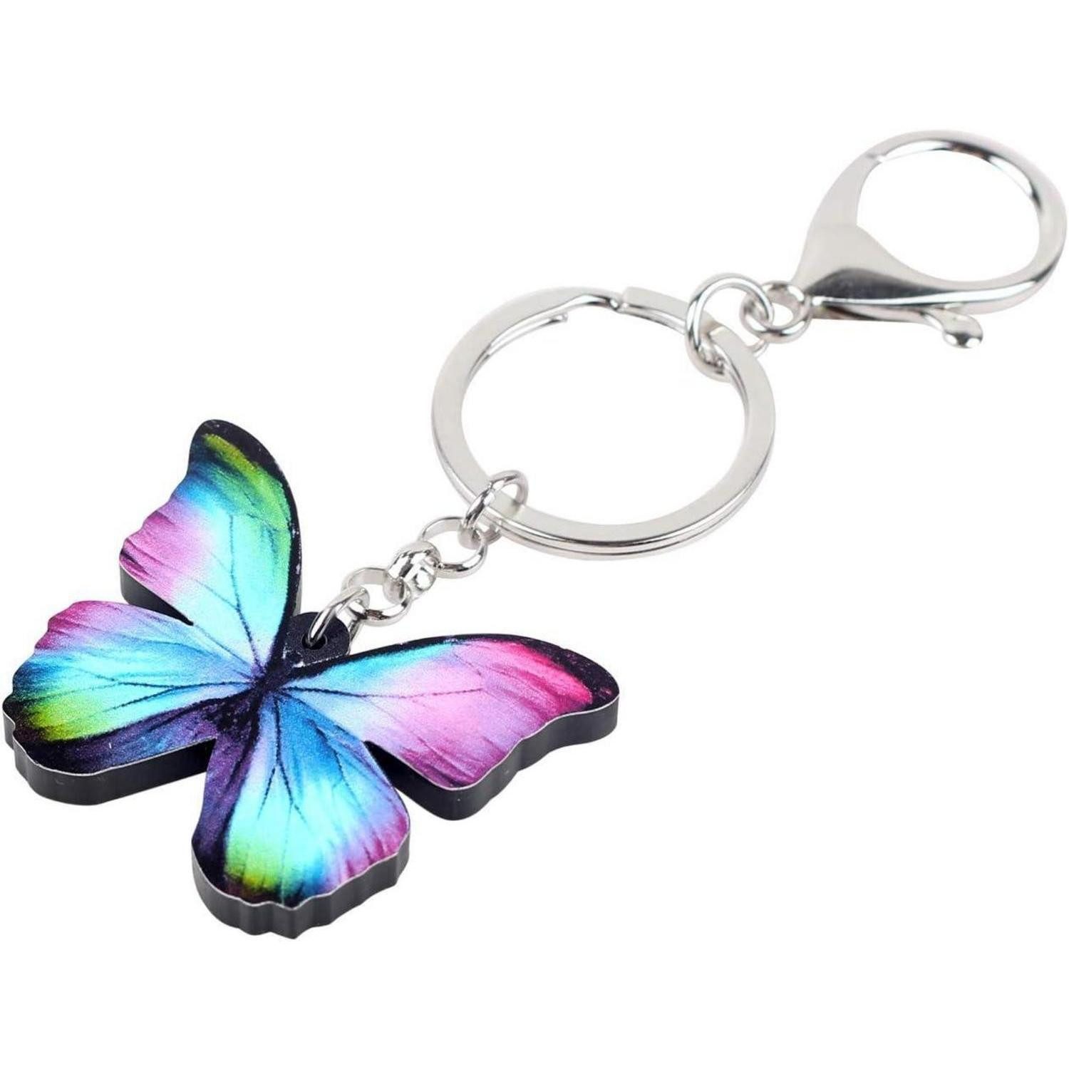 LuxusKollektion Schlüsselanhänger Schmetterling Schlüsselanhänger Mehrfarbig