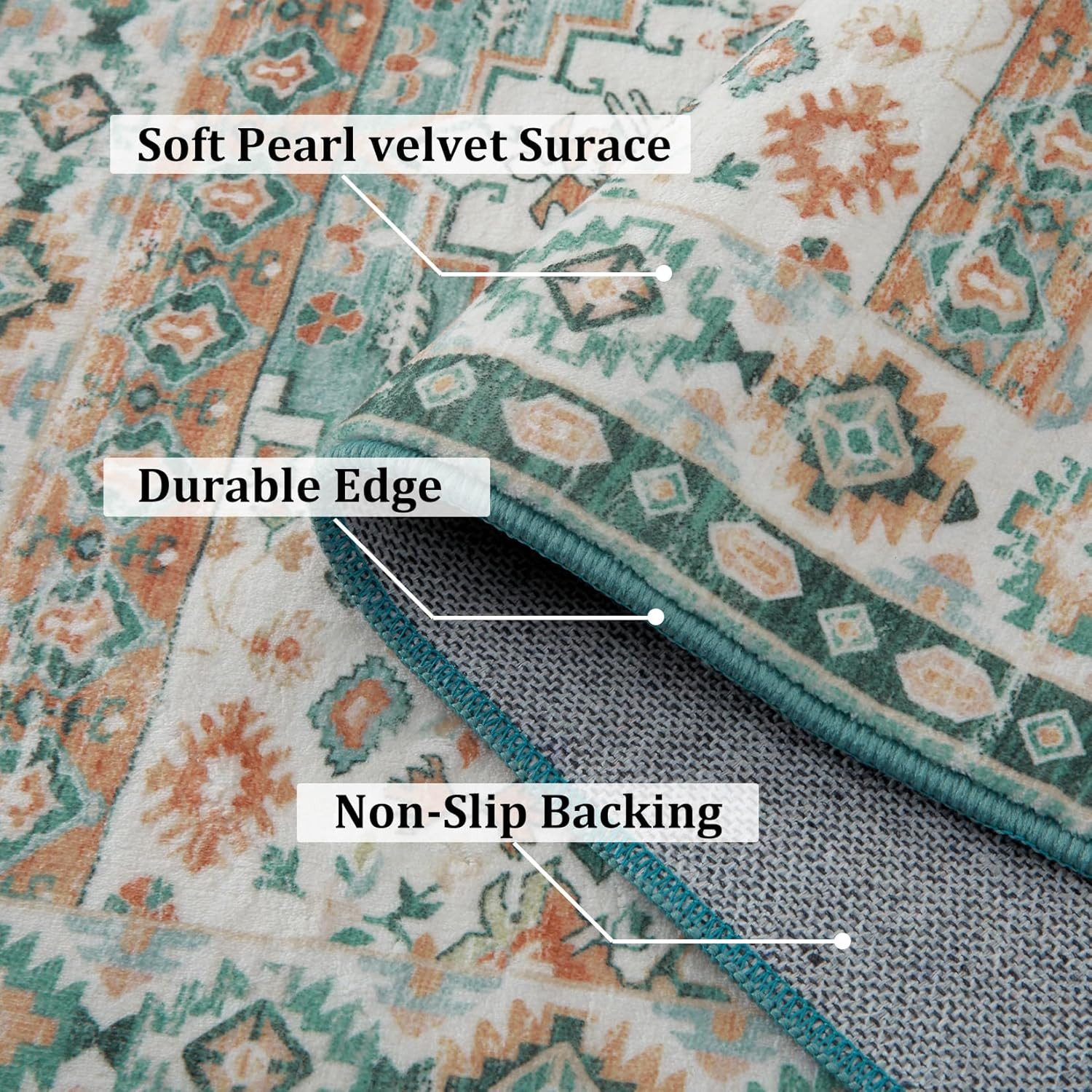 GarveeMore Orientteppich, rechteckig,Höhe:7mm,1400GSM,Weich,Pflegeleicht,ma günstig online kaufen