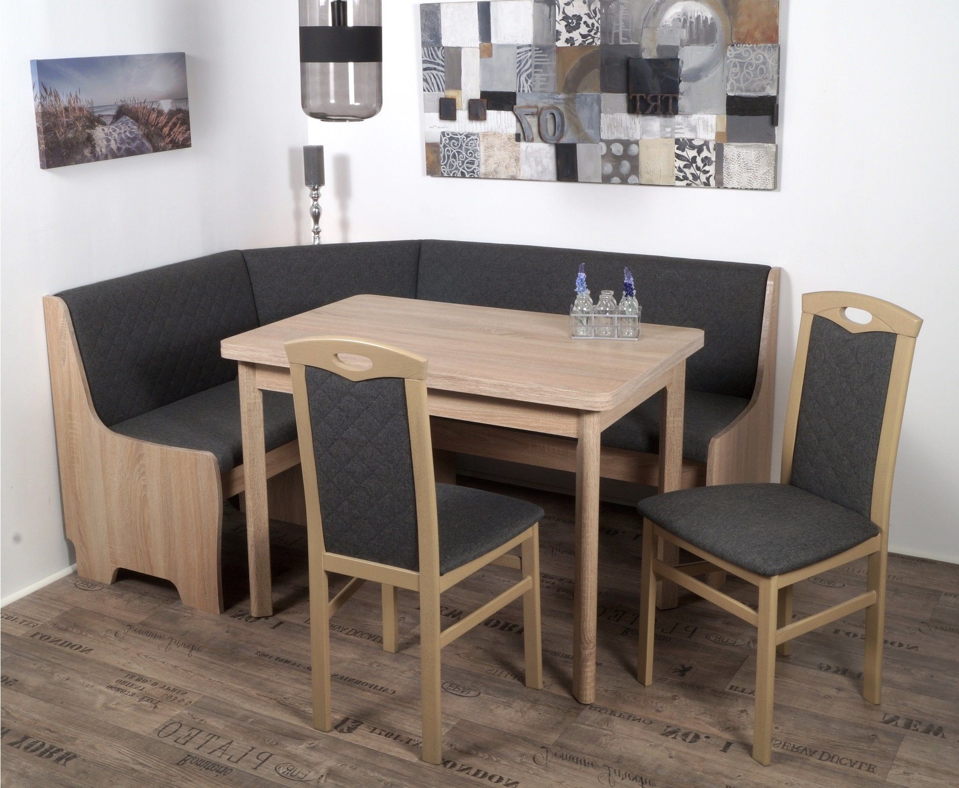 Stolebaenk Eckbankgruppe Bremen MA/PENIPI, (Eckbankgruppe, 1 x Eckbank, 2 x Stuhl, 1 x Tisch)