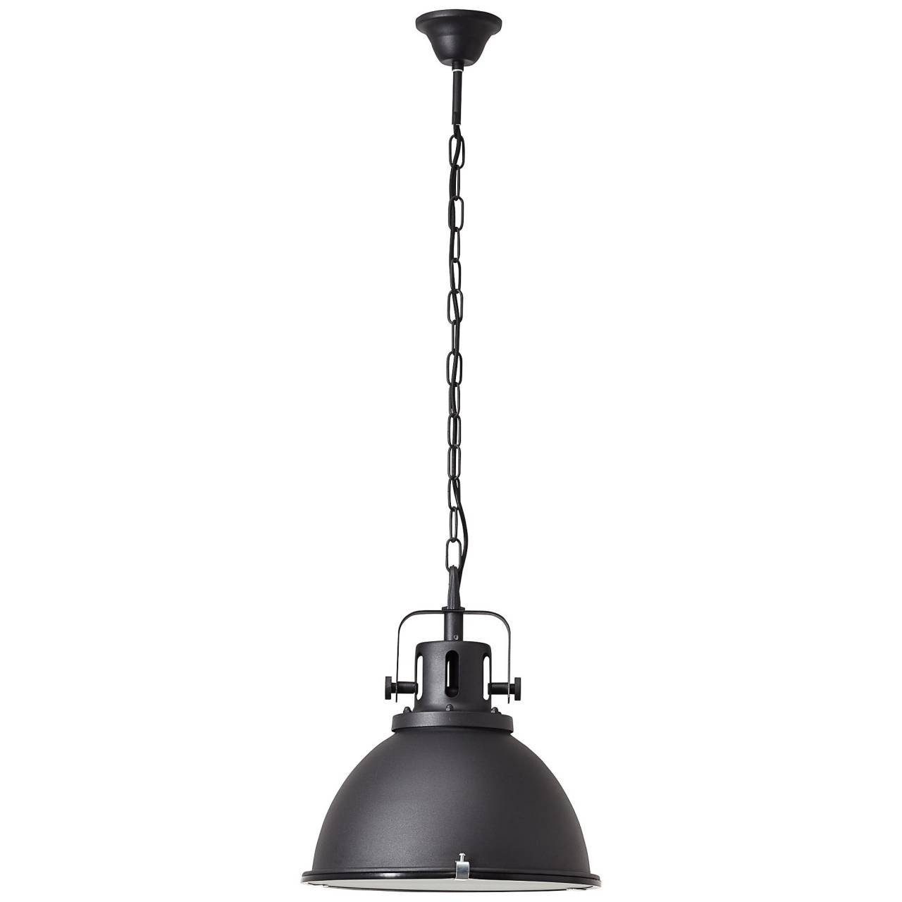 Brilliant Pendelleuchte Jesper, Lampe Jesper schwarz Glas E27, 60W, A60, Pendelleuchte 38cm 1x geeig