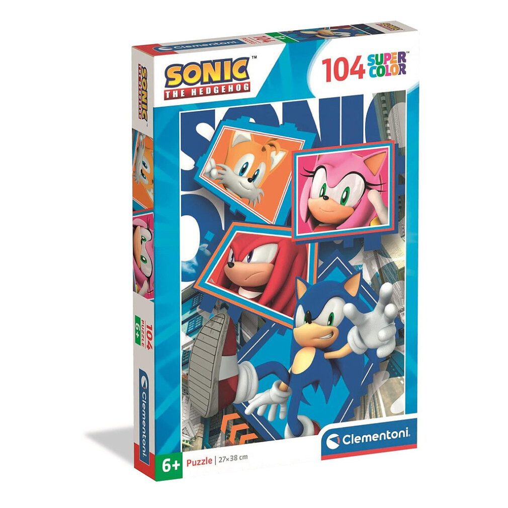 Clementoni® Puzzle Sonic der Igel 104-teiliges Puzzle Clementoni, Puzzletei günstig online kaufen