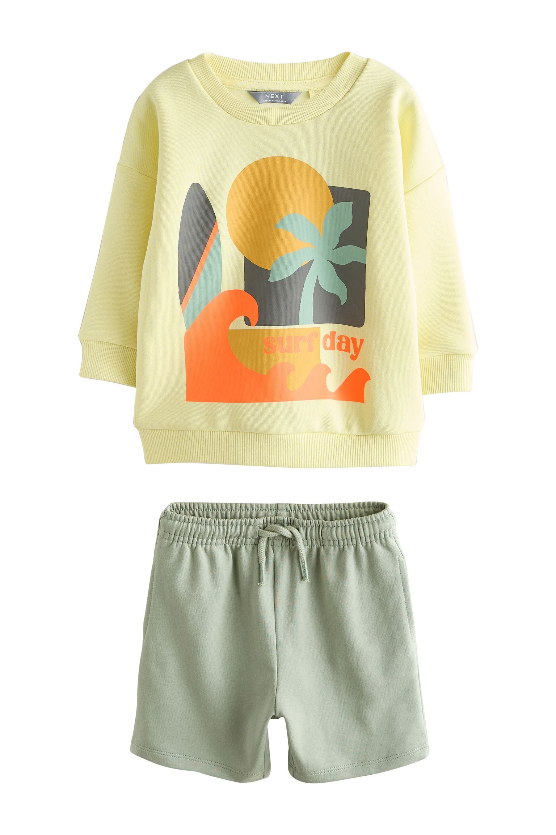 Pullover & Shorts Rundhals-Sweatshirt und Shorts im Set