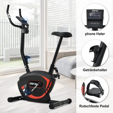 Merax Sitz-Heimtrainer CoolRide, Heimtrainer mit Pulssensoren, 8 Widerstandsstufen