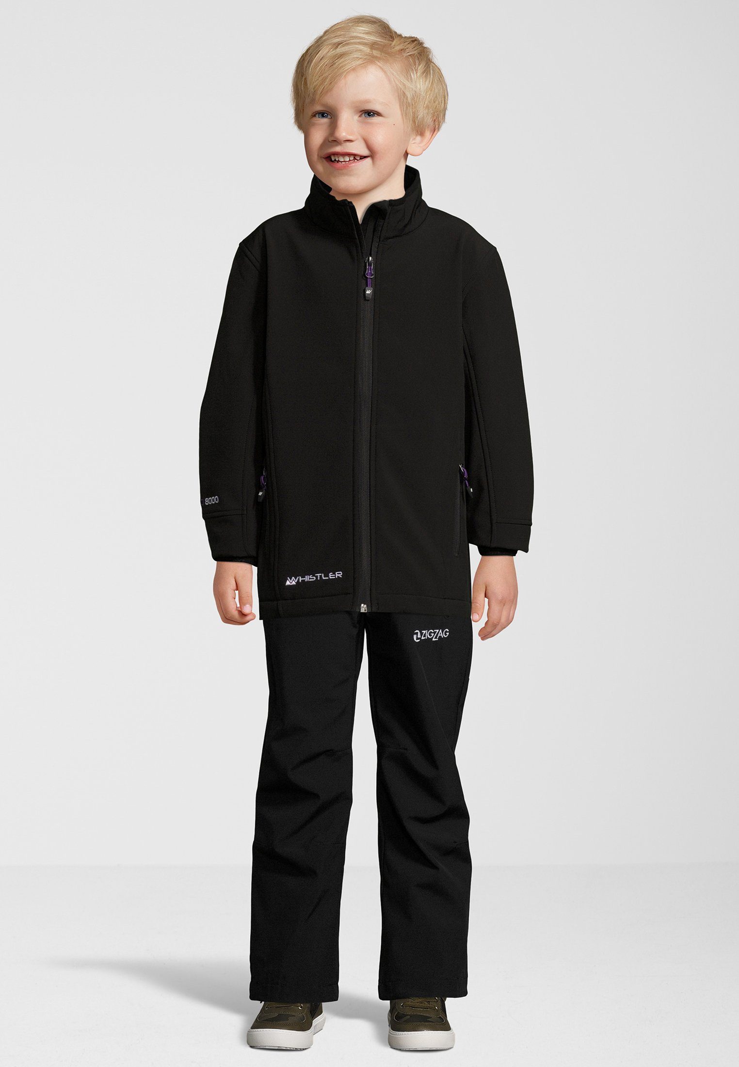 WHISTLER Softshelljacke Covina mit 8.000 schwarz junior Wassersäule mm