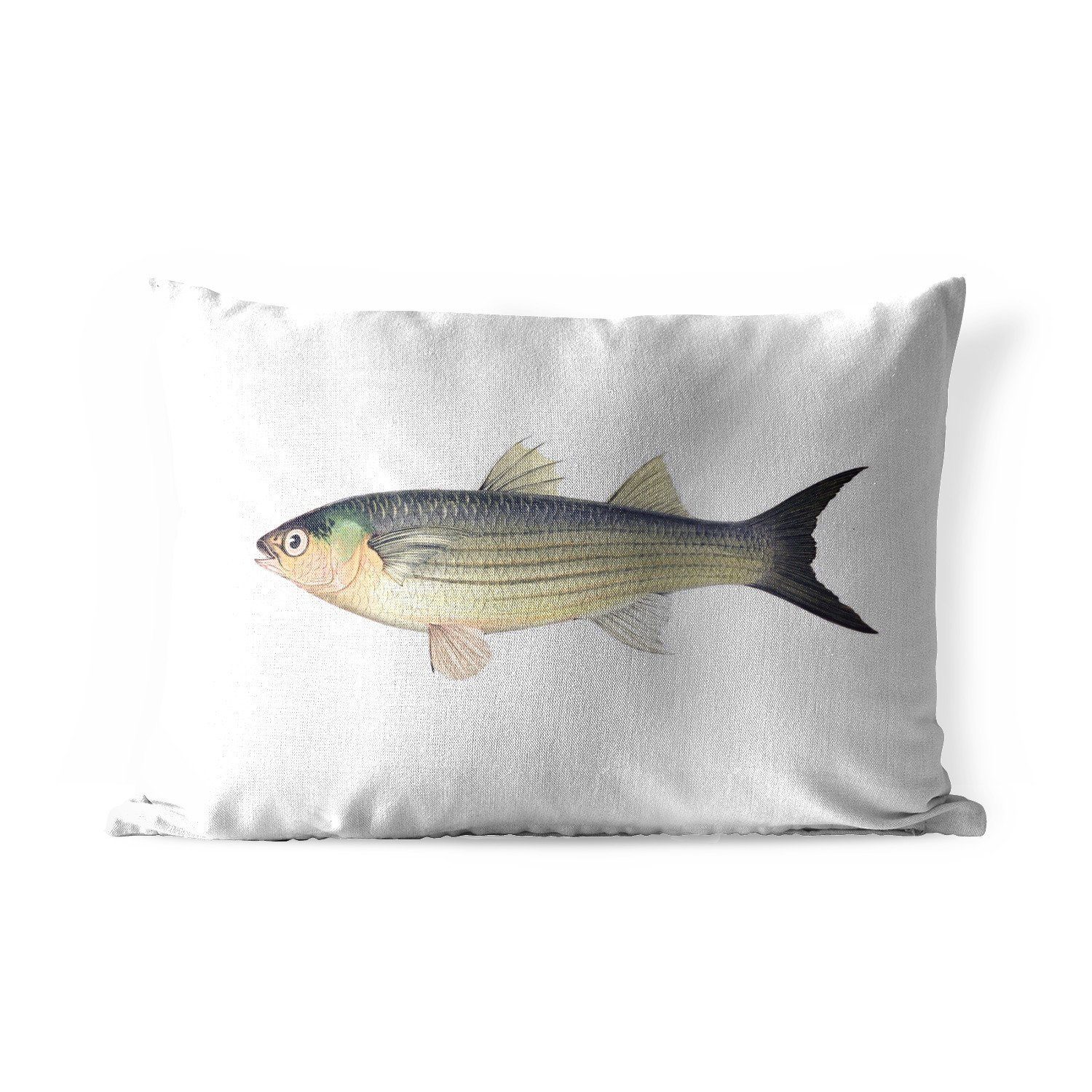 MuchoWow Dekokissen Fisch - Realismus - Goldschmied, Outdoor-Dekorationskissen, Polyester, Dekokissenbezug, Kissenhülle