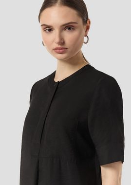 comma casual identity Minikleid T-Shirt-Kleid mit Stehkragen Stickerei