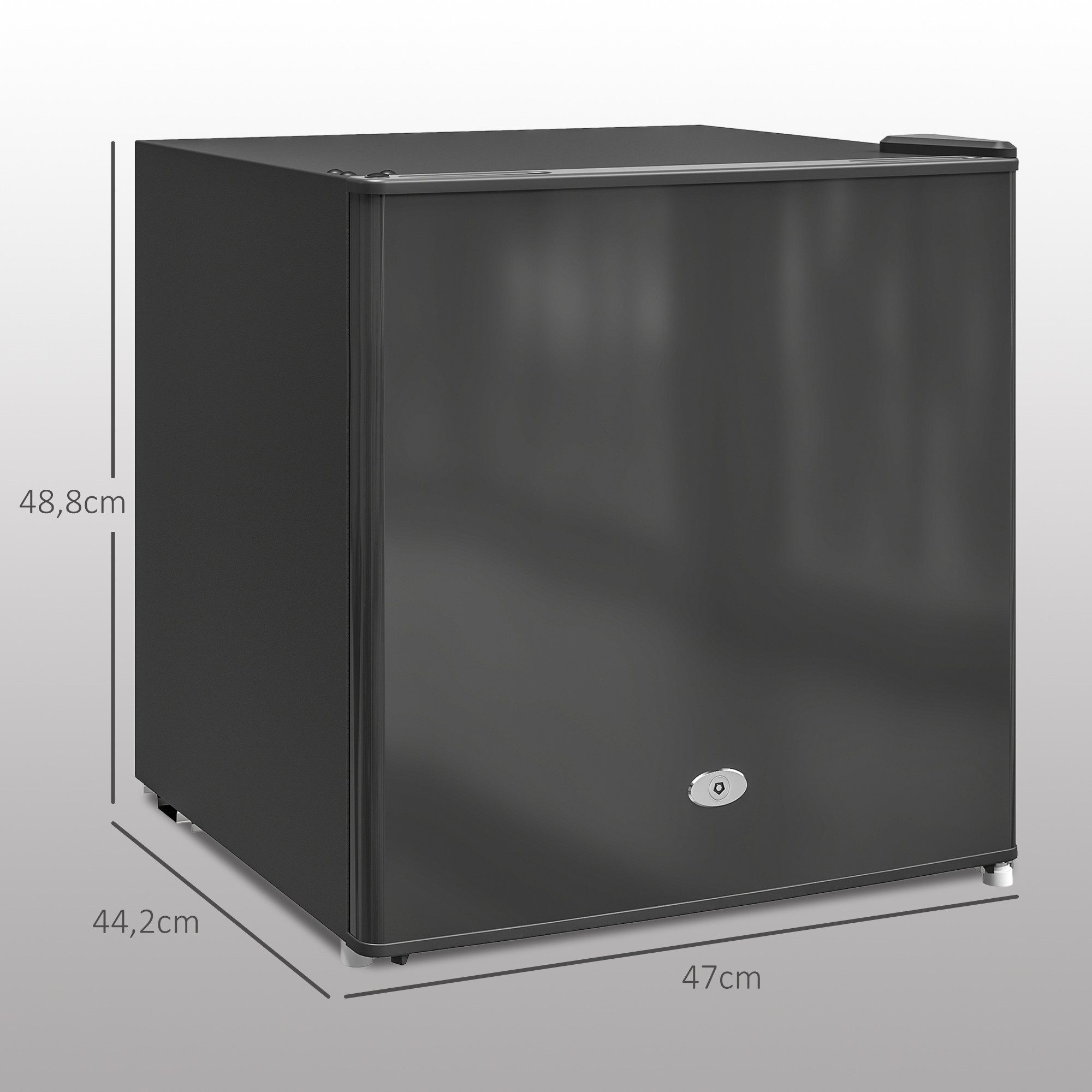 HOMCOM Gefrierschrank 35 L Gefrierbox 800-127V92BK, 48,8 cm hoch, 47 cm breit, 47 x 44,2 x 48,8 cm Schwarz