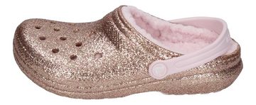 Crocs Classic Glitter Lined Clog 207462-2UB Hausschuh Gold Barely Pink