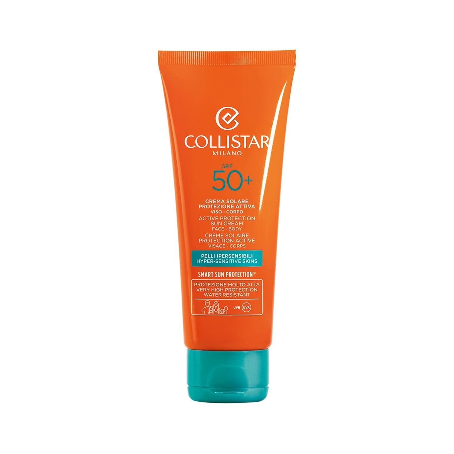 COLLISTAR Sonnenschutzcreme Active Protection Sun Cream Face-Body SPF50+, Packung, 1-tlg., Sonnenschutzcreme, 100 ml Sonnenschutzcreme
