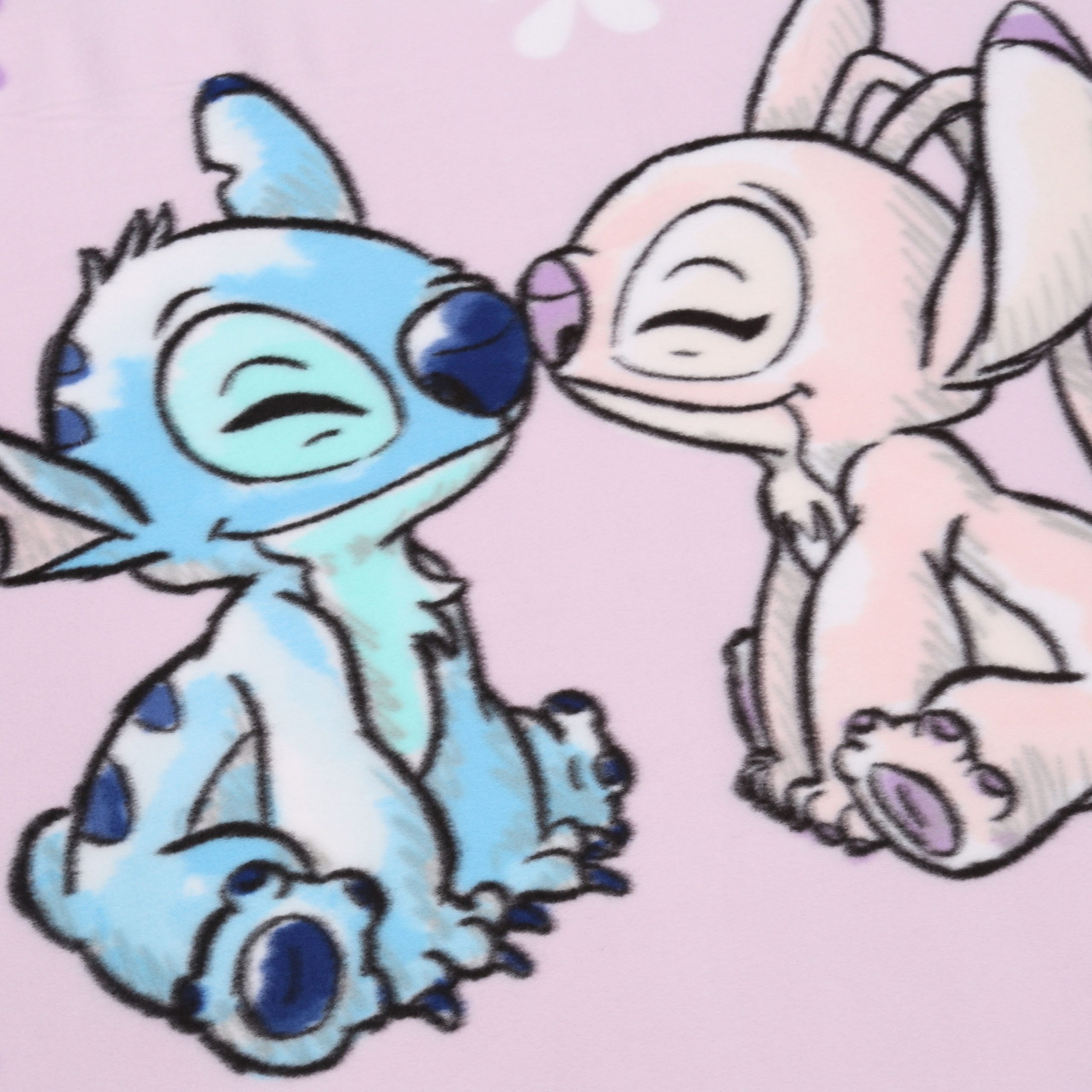 Babydecke DISNEY Stitch Hellviolette WEICHE Decke, Bettüberwurf für Kinder, Disney