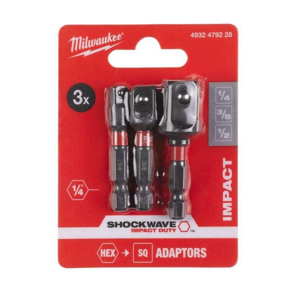 Milwaukee MILWAUKEE IMPACT STECKDOSENADAPTER-SET 3-teilig Adapter