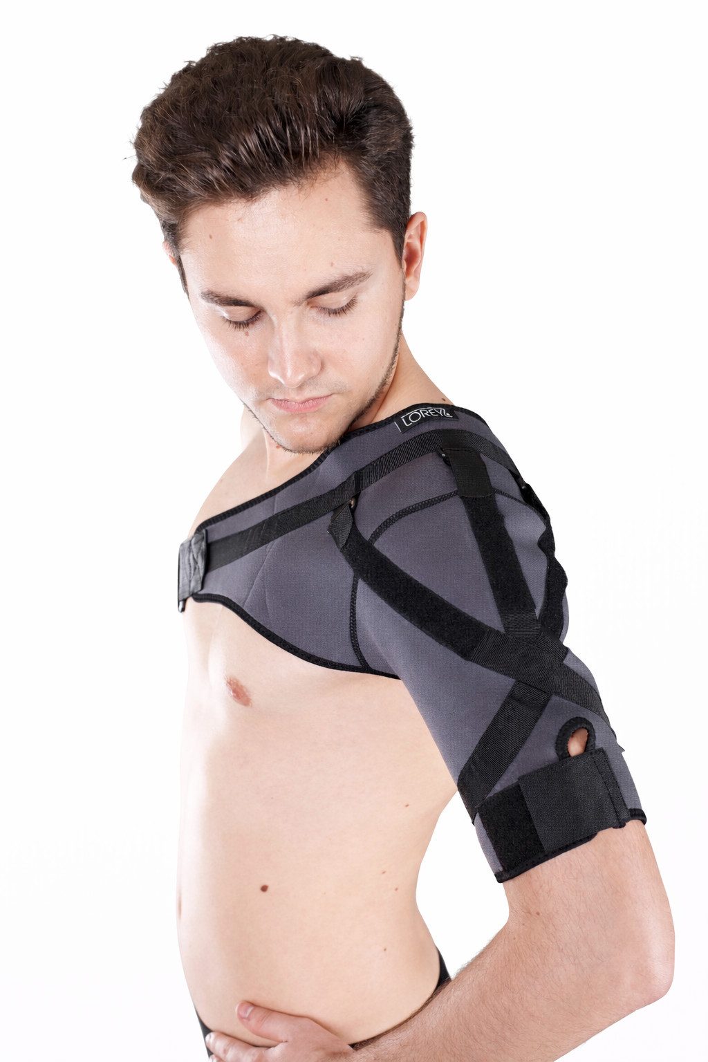 Lorey Medtec Schulterbandage Neopren Schulterstütze mit Wärme & Kompression, beidseitig tragbar