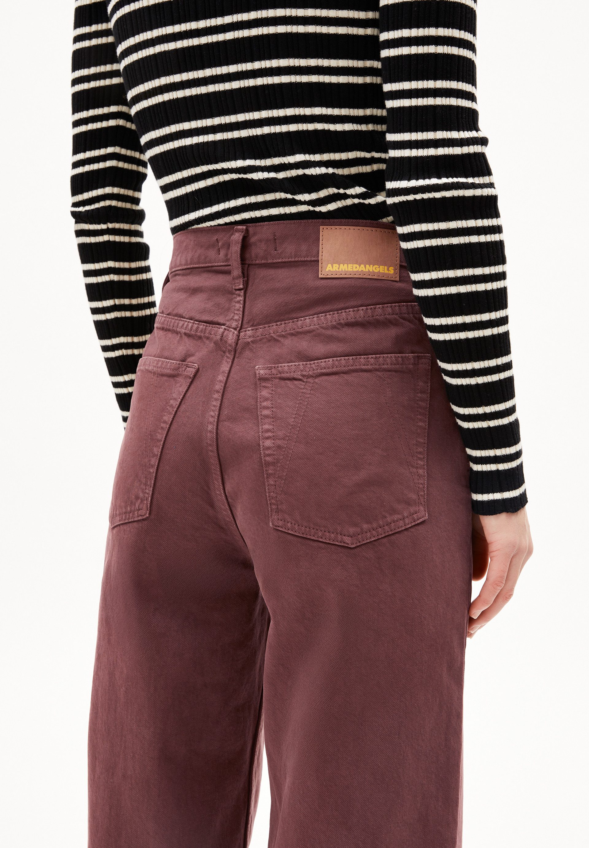 Armedangels Boyfriend-Jeans ENIJAA Wide Jeans recycelter Baumwolle (Non-Stretch) High waist