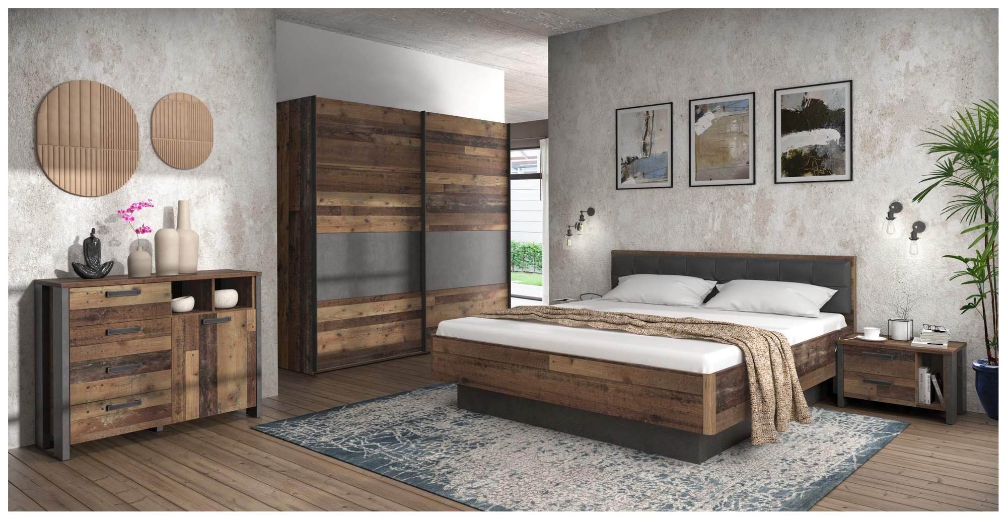 FORTE Komplettschlafzimmer Schlafzimmer CLIF 220, 5-tlg günstig online kaufen
