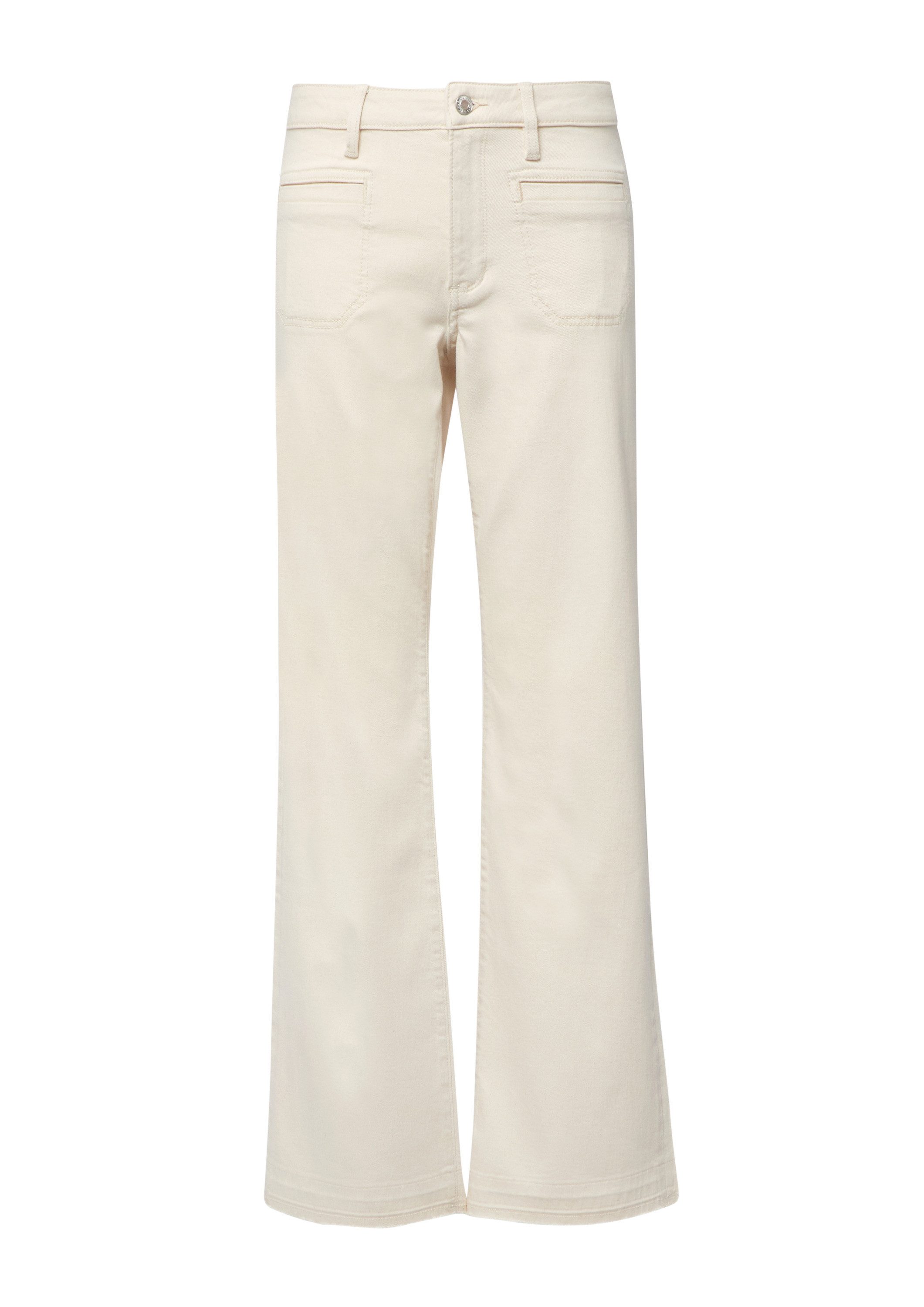 s.Oliver Bootcut-Jeans Jeans-Hose Jeans / Regular Fit / Mid Rise / Flared Leg / ausgefranster Saum