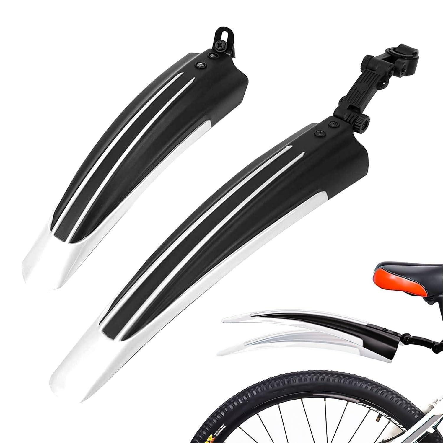 LuxusKollektion Schutzblech Schutzblech Set Verstellbar Spritzschutz MTB 20 26 Zoll Weiß
