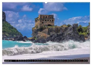 CALVENDO Wandkalender Burgen in Italien (Premium, hochwertiger DIN A2 Wandkalender 2023, Kunstdruck in Hochglanz)