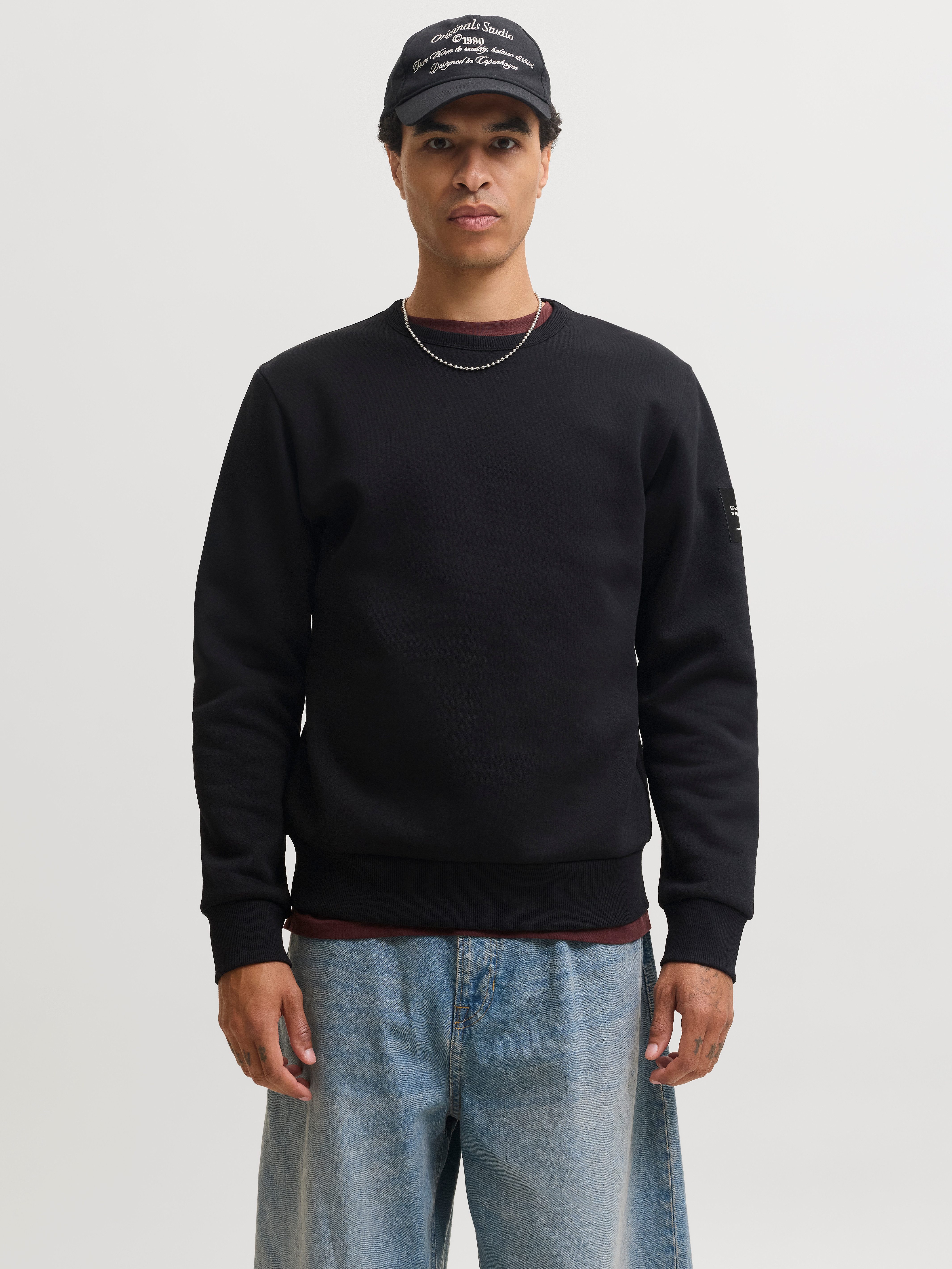 Jack & Jones Sweatshirt JJCLEVELAND SWEAT CREW NECK Materialmix, regular fit