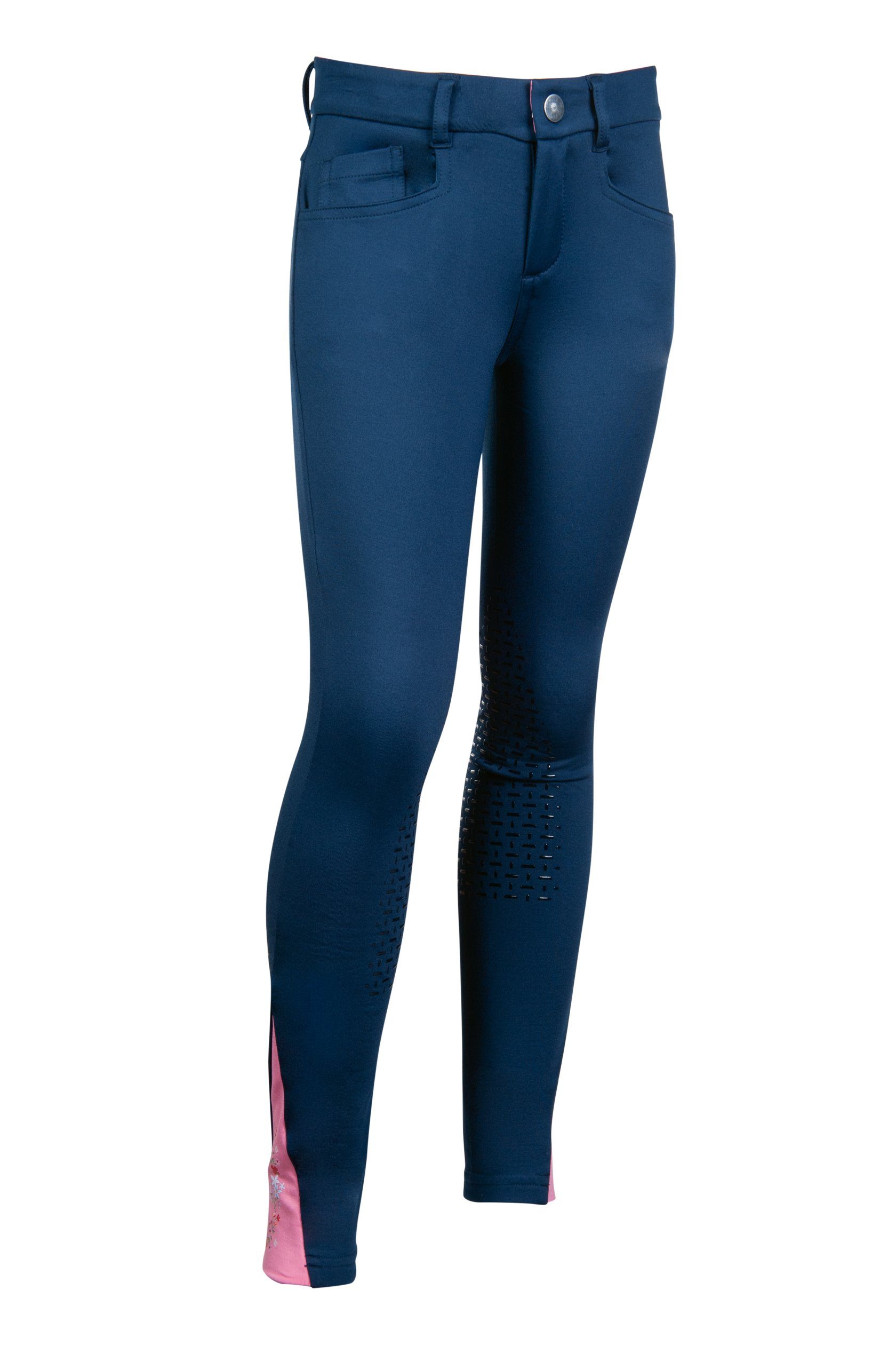 Reithose Reithose dunkelblau Silikon-Kniebesatz HKM Spirit- -Horse (6900)