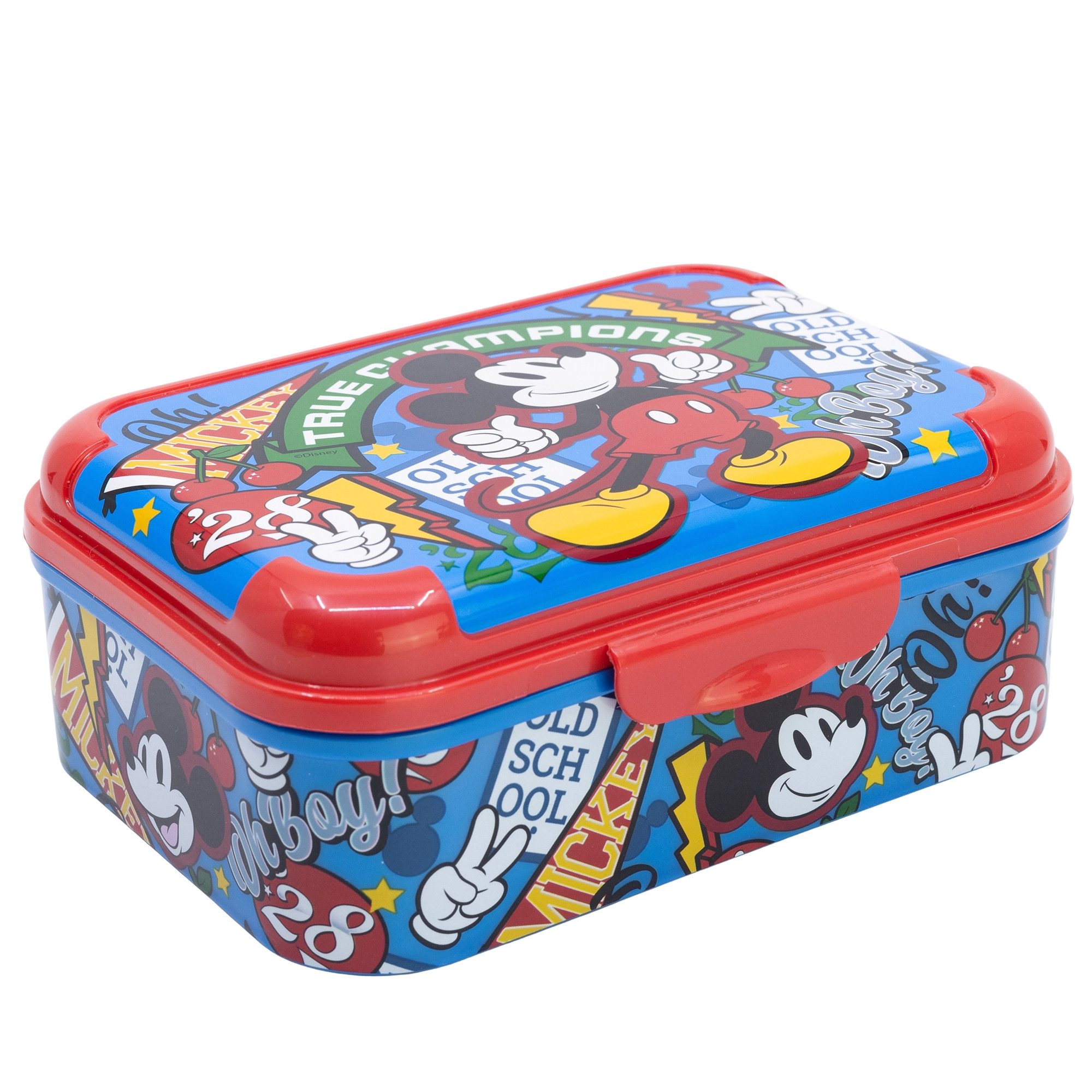 Disney Lunchbox Disney Mickey Maus 2 tlg.Kinder Set Brotdose Alu Trinkflasche 530 ml, (Spar-Set, 2-tlg., Spar-set)