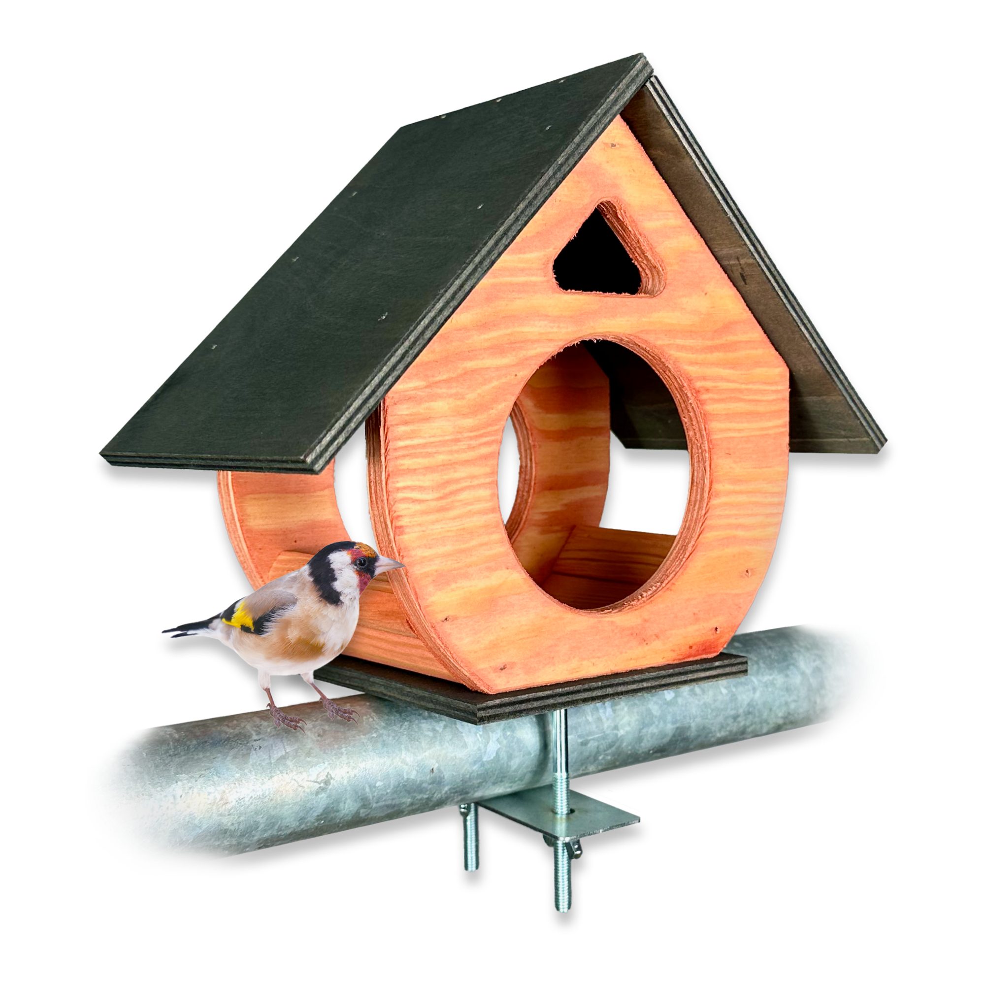 gartenetage Vogelhaus Balkon-Vogelhäuschen aus wetterfestem Natur-Holz, günstig online kaufen