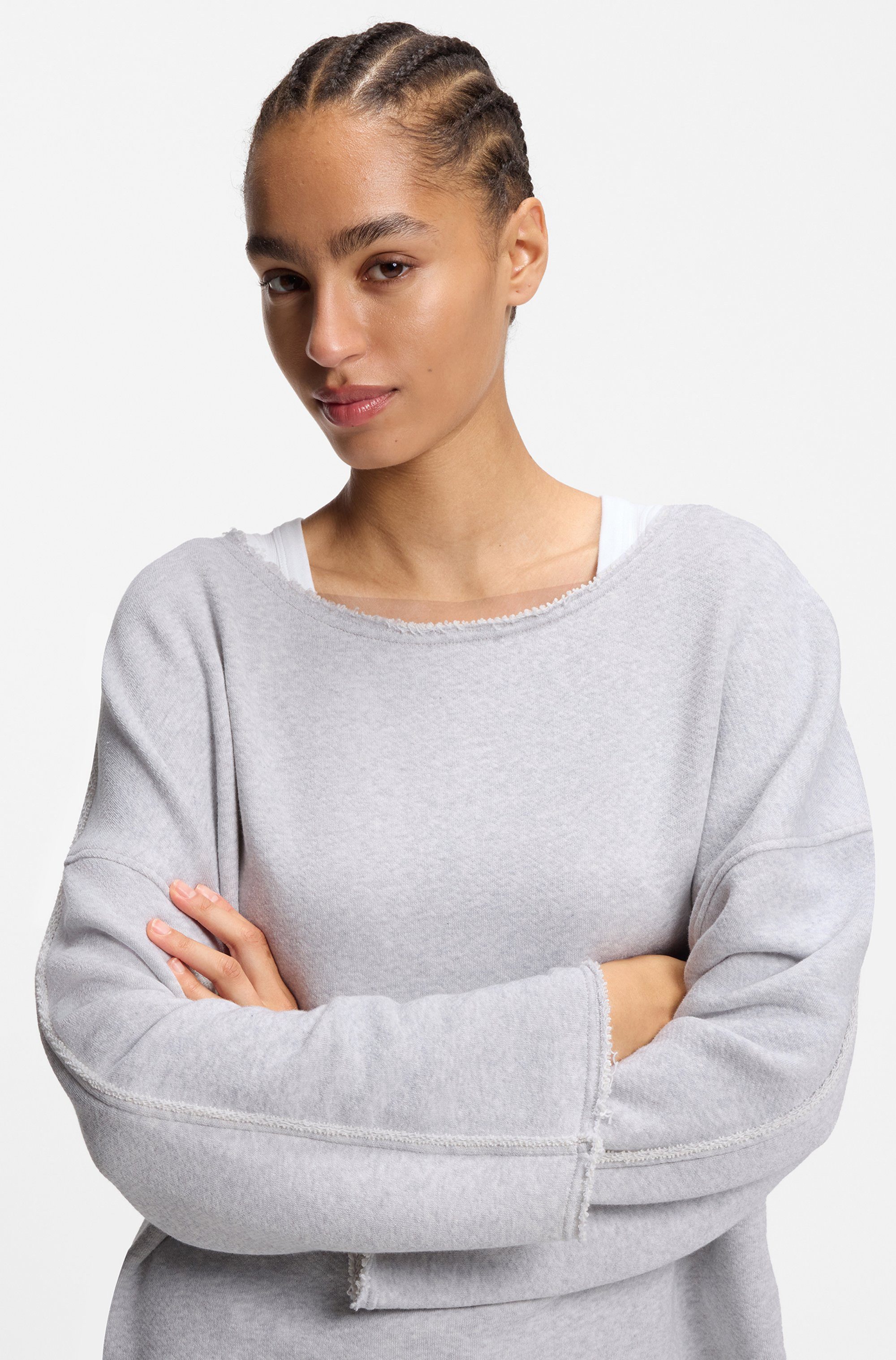 BOSS ORANGE Sweatshirt Enely Premium Damenmode Loose Fit, Baumwoll-Mix