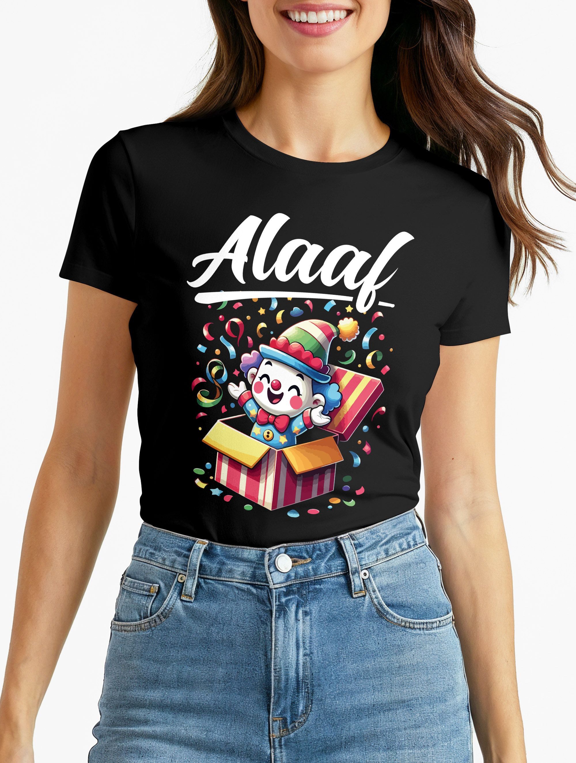 MoonWorks Print-Shirt Damen T-Shirt Clown Fasching Karneval Kostüm-Ersatz V günstig online kaufen