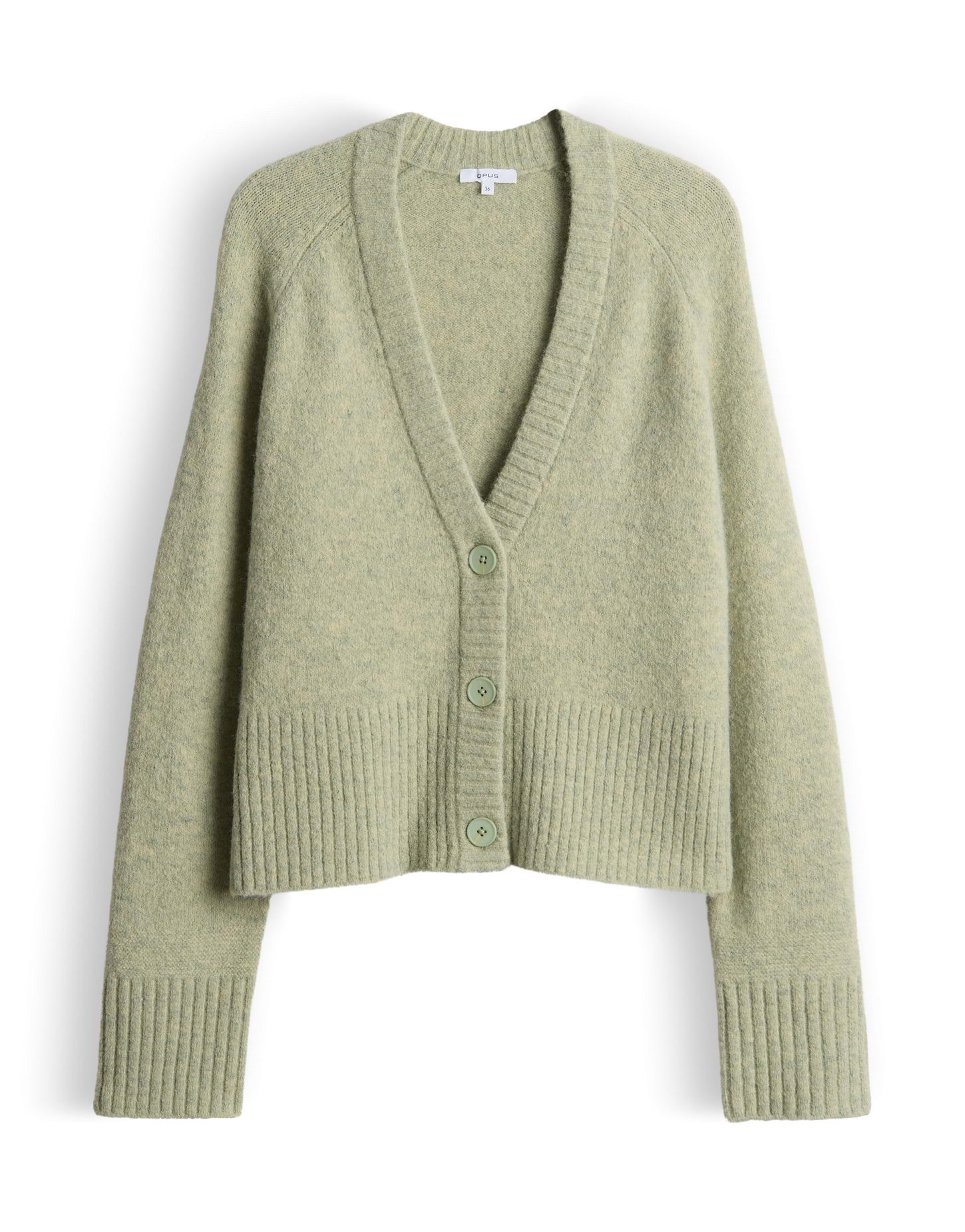 OPUS Cardigan DASSI aus Alpaka Wollmix V-Ausschnitt, weicher Griff, flauschige Oberfläche