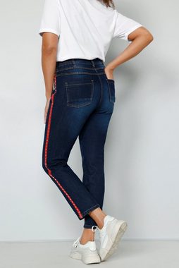 MIAMODA Regular-fit-Jeans Jeans Slim Fit Ziernietenstreifen 5-Pocket