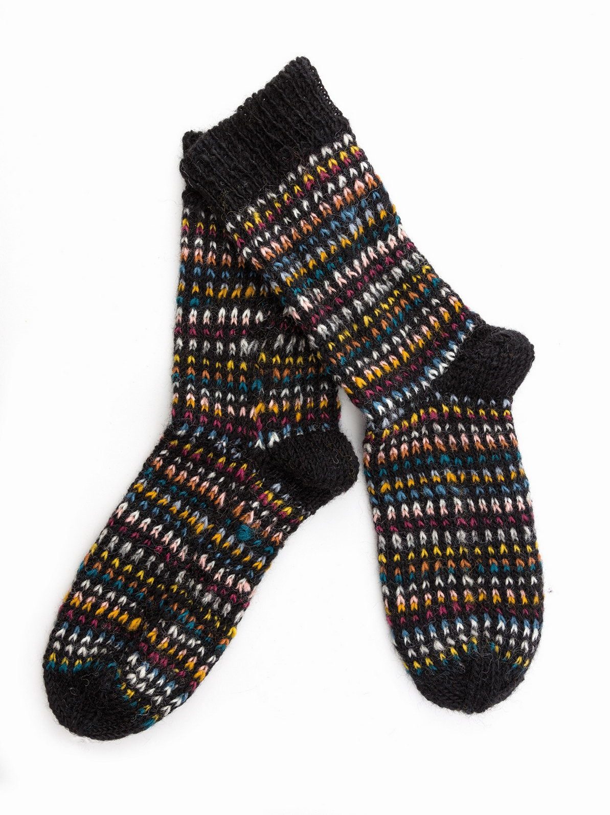 El Puente Socken Lange Socken, Größe 42 - 44, Handmade Fair Trade