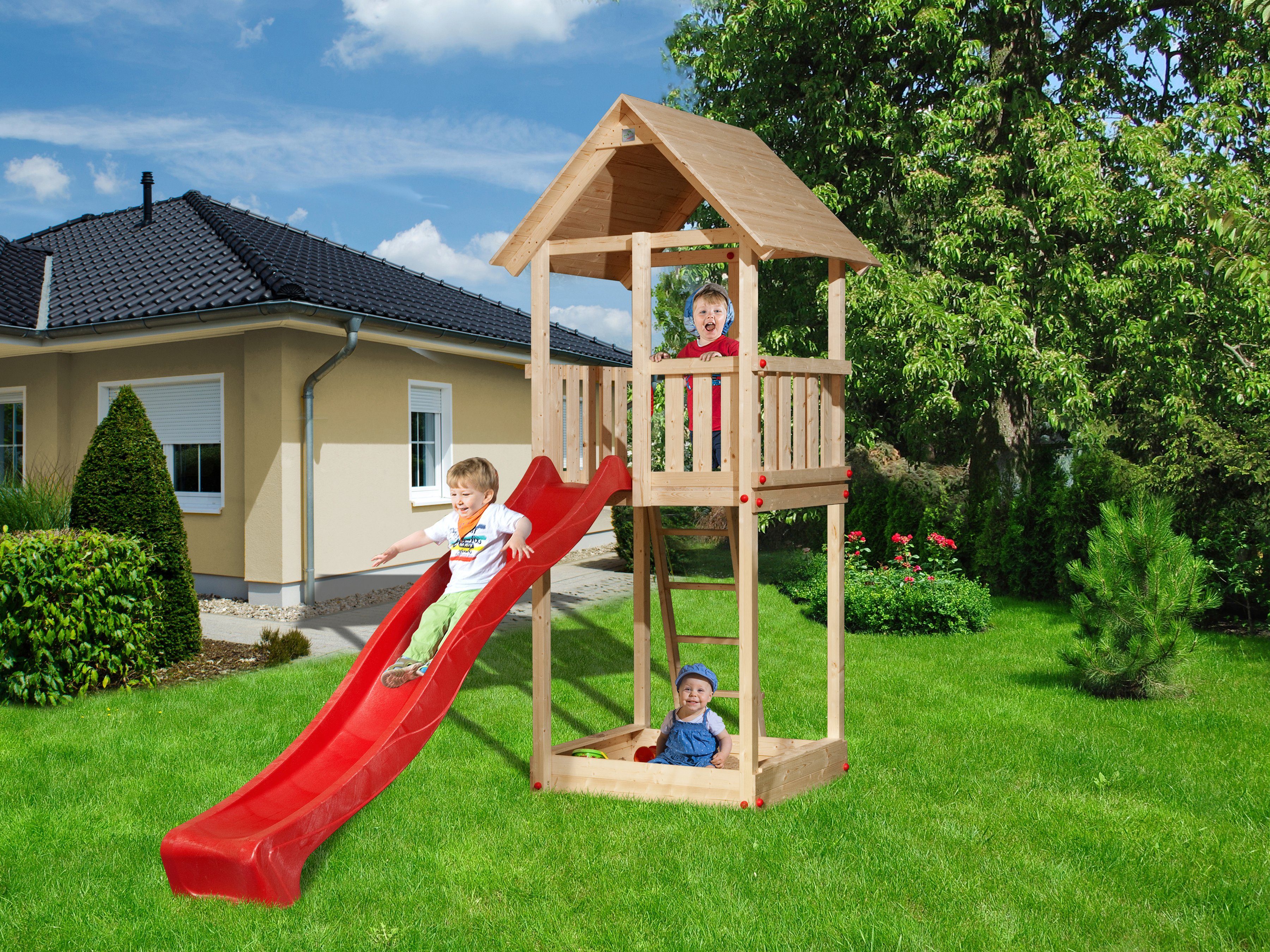 weka Spielturm Tabaluga Drachenturm mit Satteldach, BxTxH: 150x400x331 cm