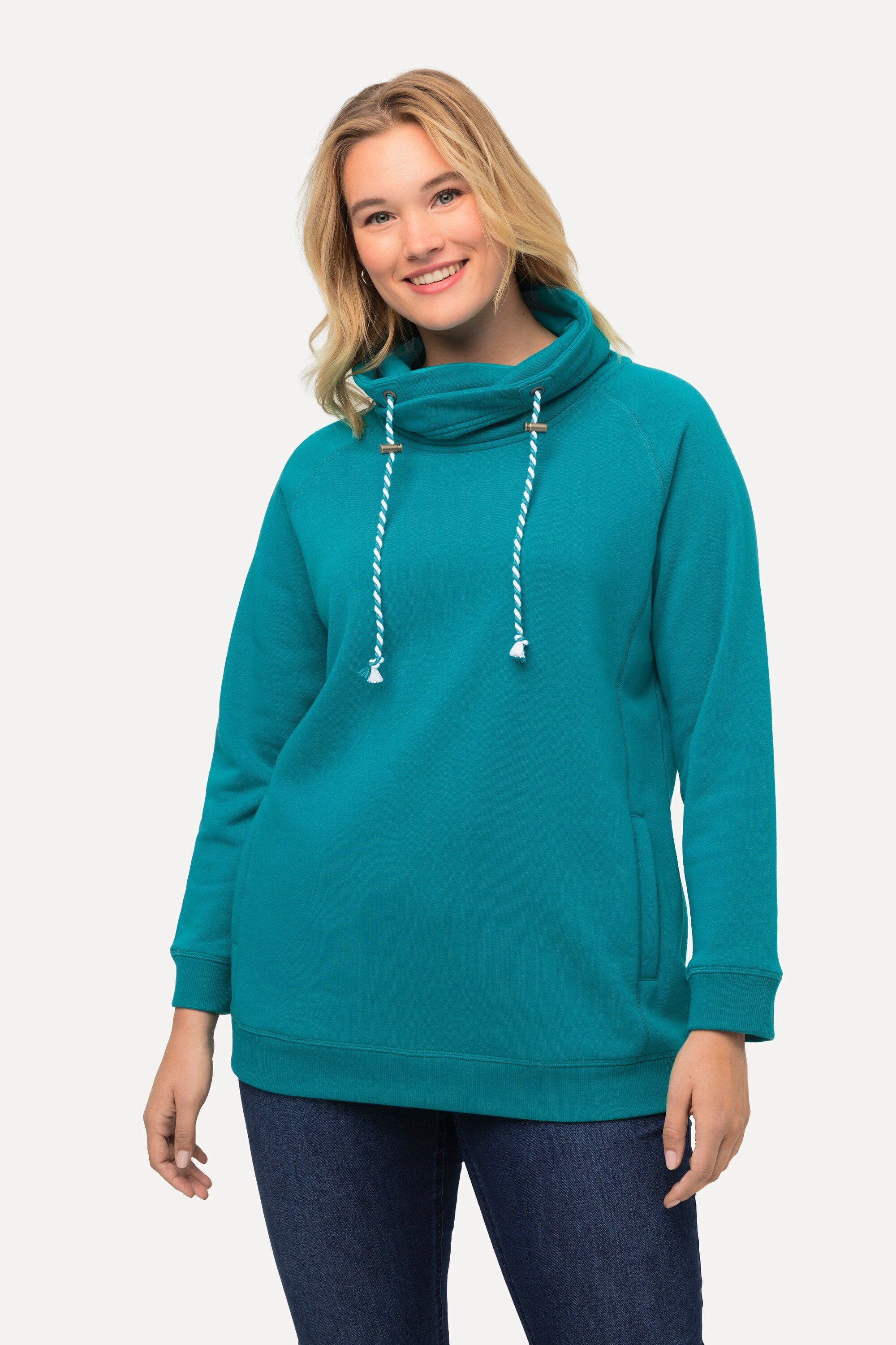 Ulla Popken Sweatshirt Sweatshirt weiter Stehkragen günstig online kaufen