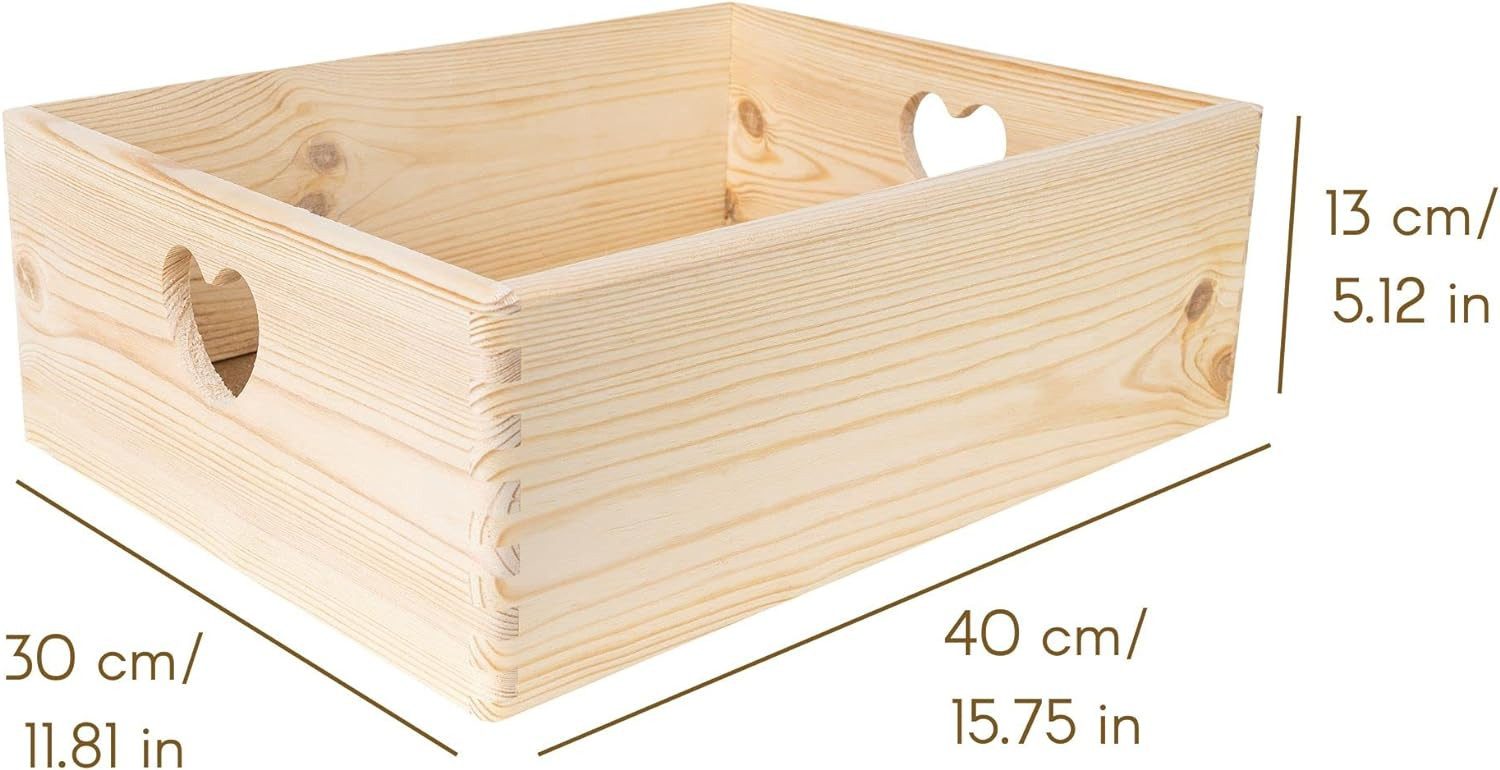 Creative Deco Aufbewahrungsbox Holzkiste Obstkiste Korb günstig online kaufen