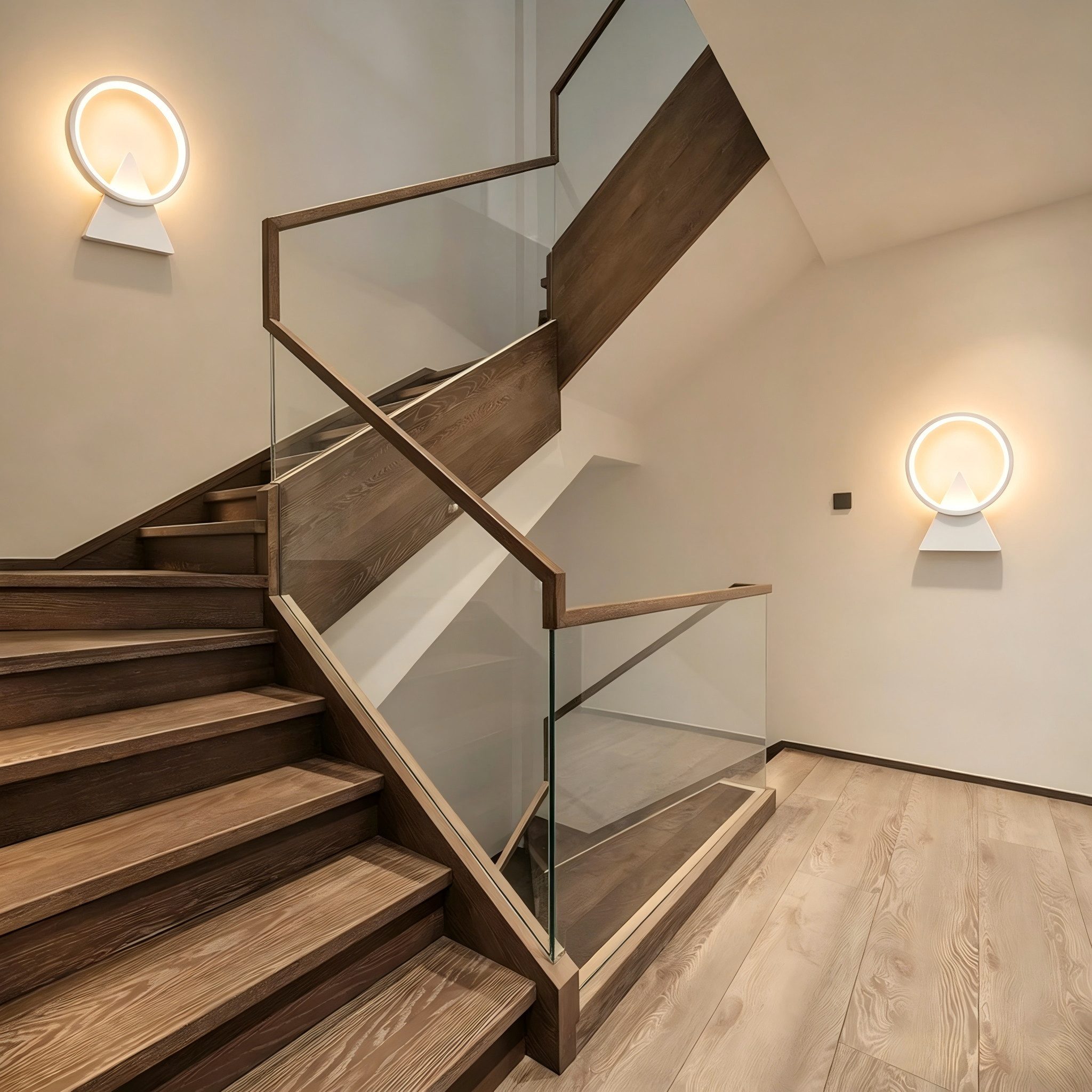 BlingBin Wandleuchte 8 W runde LED Wandlampe 3000 K warmweiß, 800 lm, Innenbeleuchtung, LED fest integriert, Warmweiß, Innen Wandbeleuchtung für Wohnzimmer, Schlafzimmer, Flur und Treppen