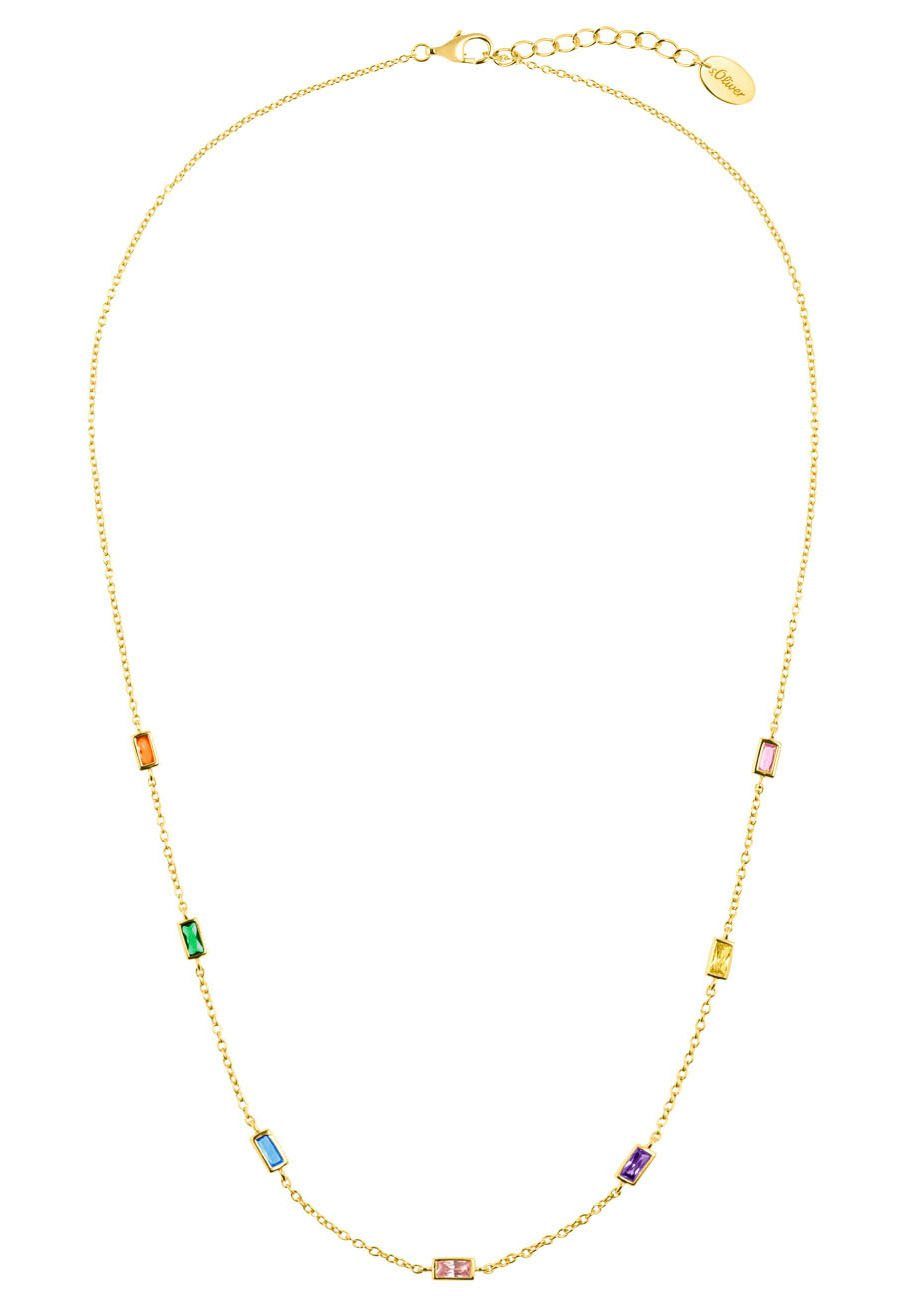 s.Oliver Kette ohne Anhänger Regenbogen, mit Zirkonia (synth) günstig online kaufen