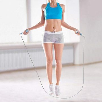 Gontence Springseil Springseil,Speed Rope einstellbar,Intelligente Zählung,LCD-Anzeige, Für Kardio und Fitness,35 mm * 2,8 m,längenverstellbar