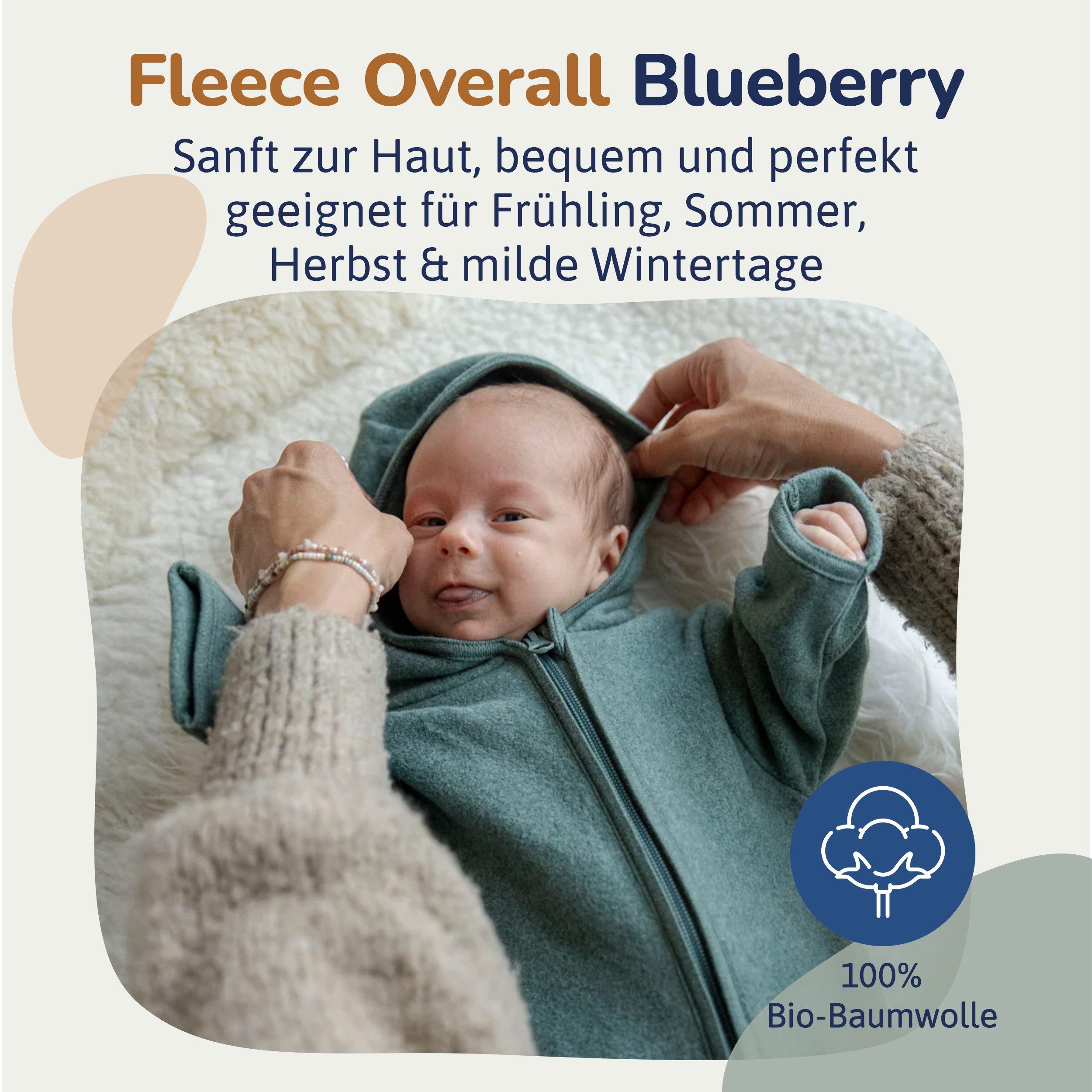 Hinzling Fleeceoverall aus Bio-Baumwolle – kuschelig weich, für jedes Wetter geeignet