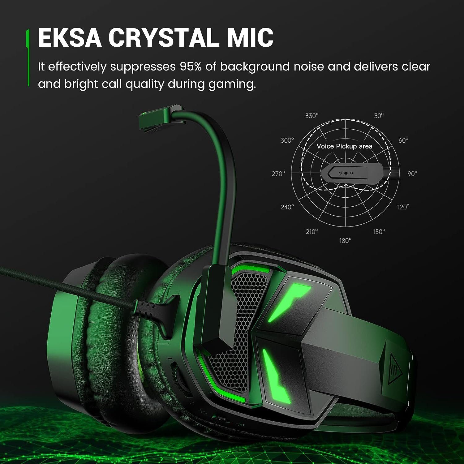 EKSA Fenrir (Extra PC) mit tiefe PS4 Xbox große, für Ohrpolster, Headset Gaming-Headset Mikrofon PS5 weiche Headset, und Gaming one