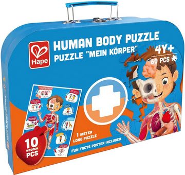 Hape Puzzle Mein Körper, 60 Puzzleteile, mit 3D-Effekt