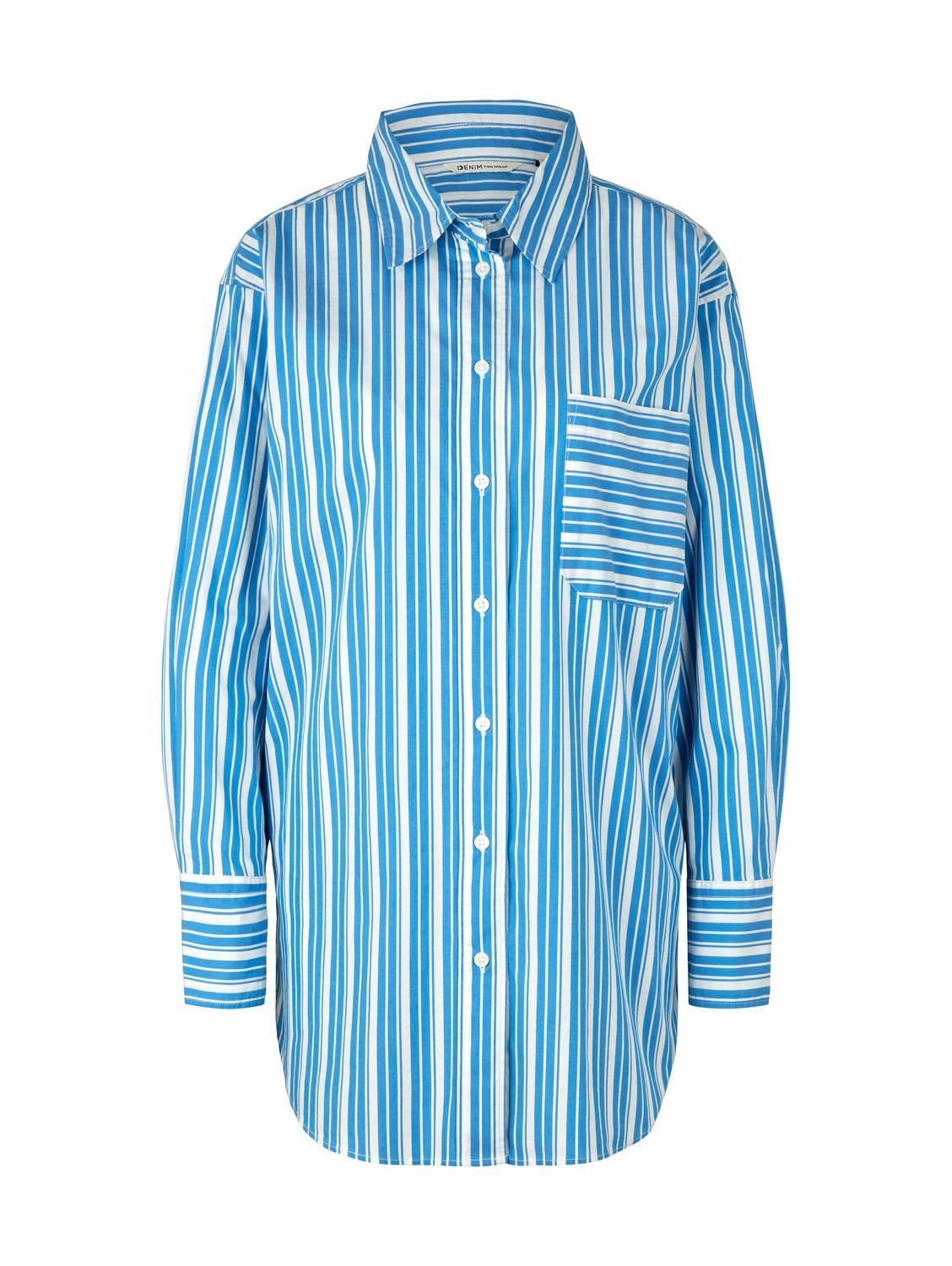 Vertical Blue White Stripe 31189