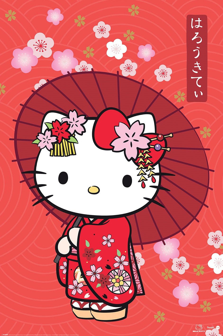 Poster Hello Kitty - Japanese Style - Poster 61x91,5 cm günstig online kaufen
