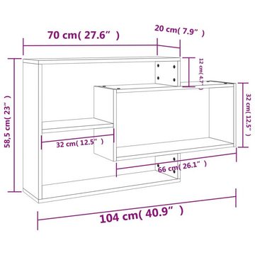 furnicato Wandregal Wandregale Sonoma-Eiche 104x20x58,5 cm Holzwerkstoff