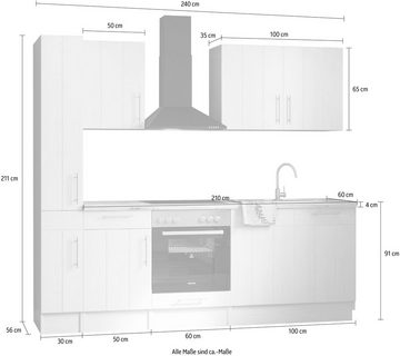 RESPEKTA Küchenzeile Anton, Breite 240 cm, mit Soft-Close, in exklusiver Konfiguration für OTTO