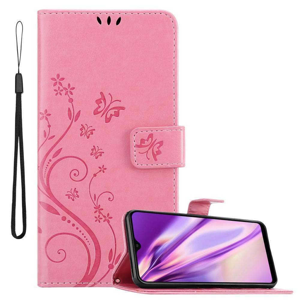 Cadorabo Handyhülle für Samsung Galaxy A40 Hülle Samsung Galaxy A40, Hülle Schutzhülle Blumen Flower mit Standfunktion Kartenfach Magnet
