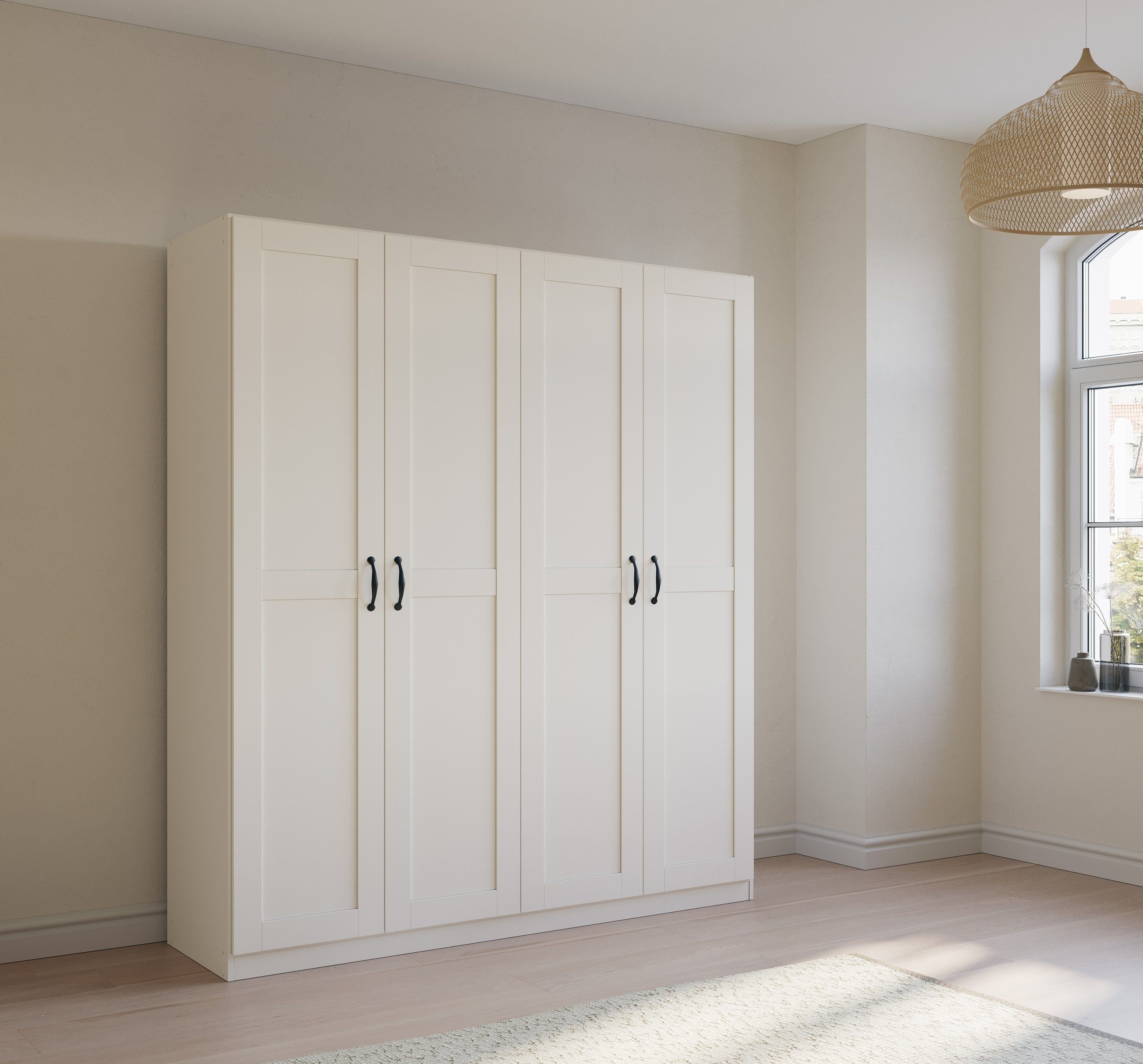 rauch Drehtürenschrank Kleiderschrank Schrank Garderobe Ankleide COTTAGE BY QUADRA SPIN (Breiten: 181/226/271 cm, Höhe 210 cm) in skandinavischem Landhausstil – Bild 2 von 5