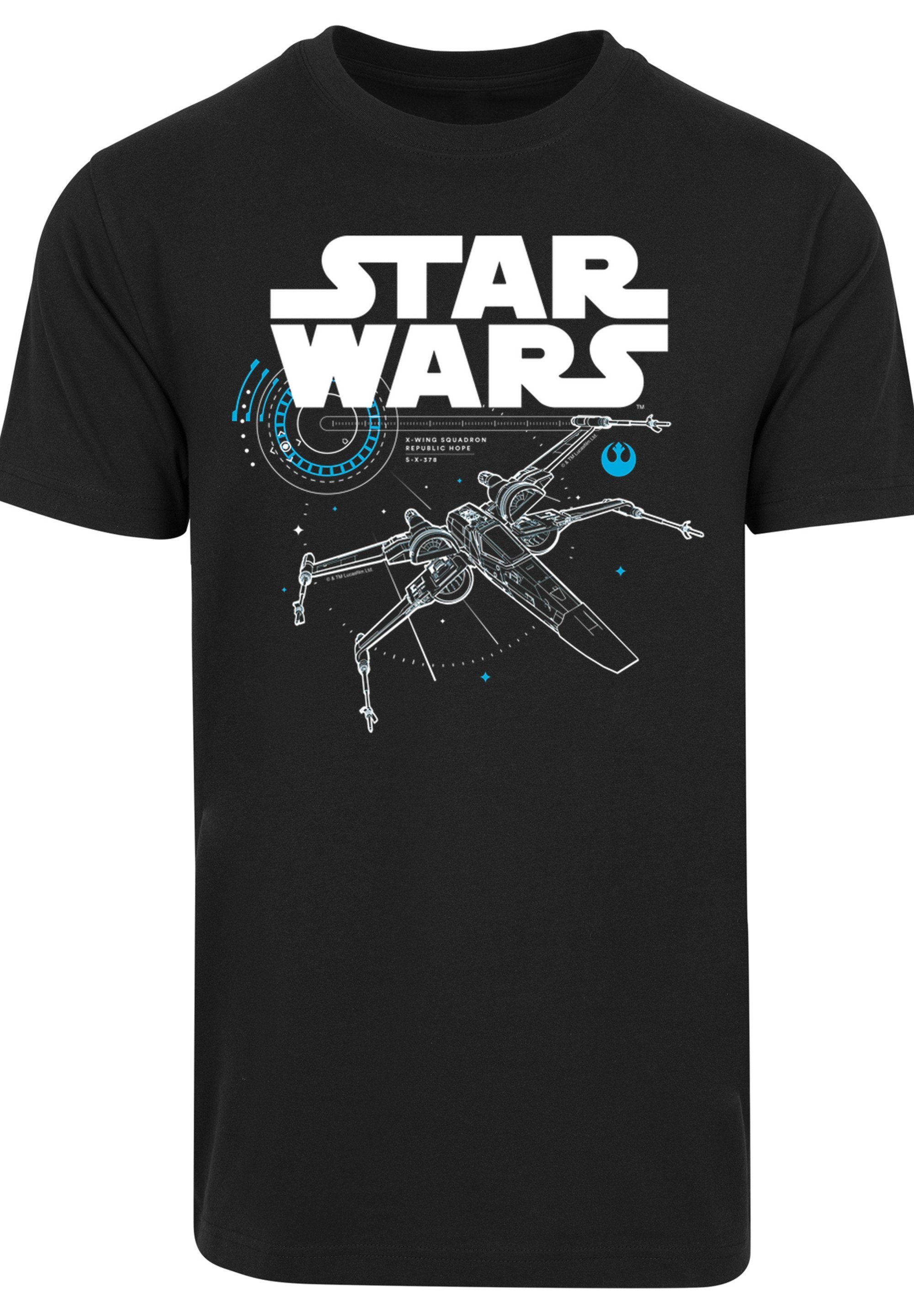 F4NT4STIC Kurzarmshirt Herren Star-Wars-The-Last-Jedi-X-Wing with T-Shirt Round Neck (1-tlg) | 