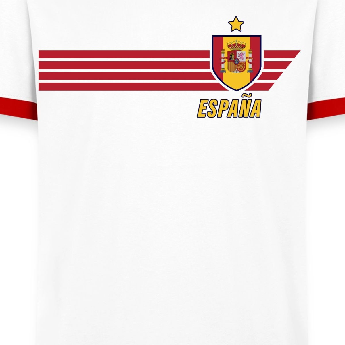 Spreadshirt T-Shirt Spanien Fußball Fanlook Mit Wappen Männer Kontrast T-Shirt (1-tlg)